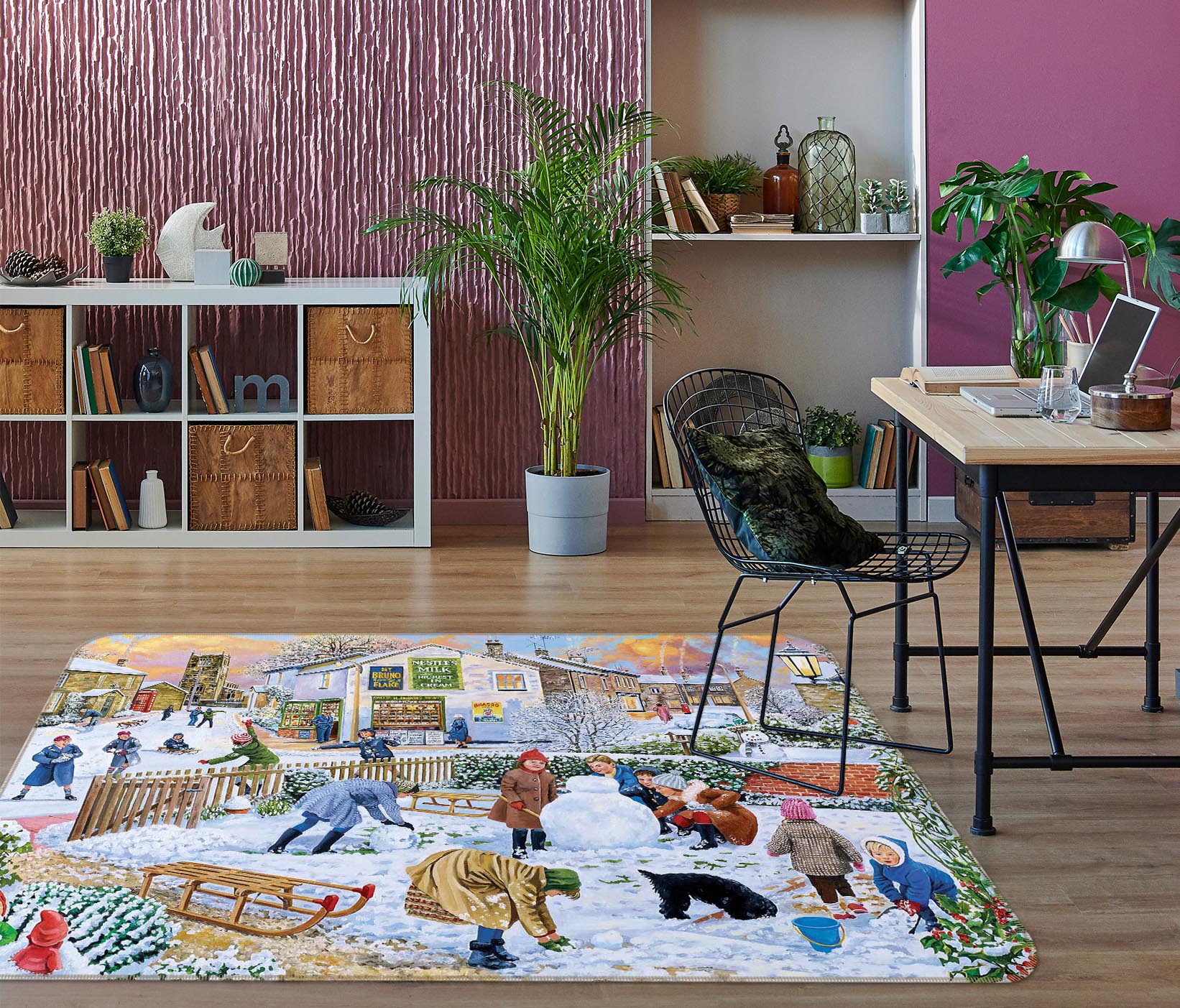 3D Winter Games 1127 Trevor Mitchell Rug Non Slip Rug Mat