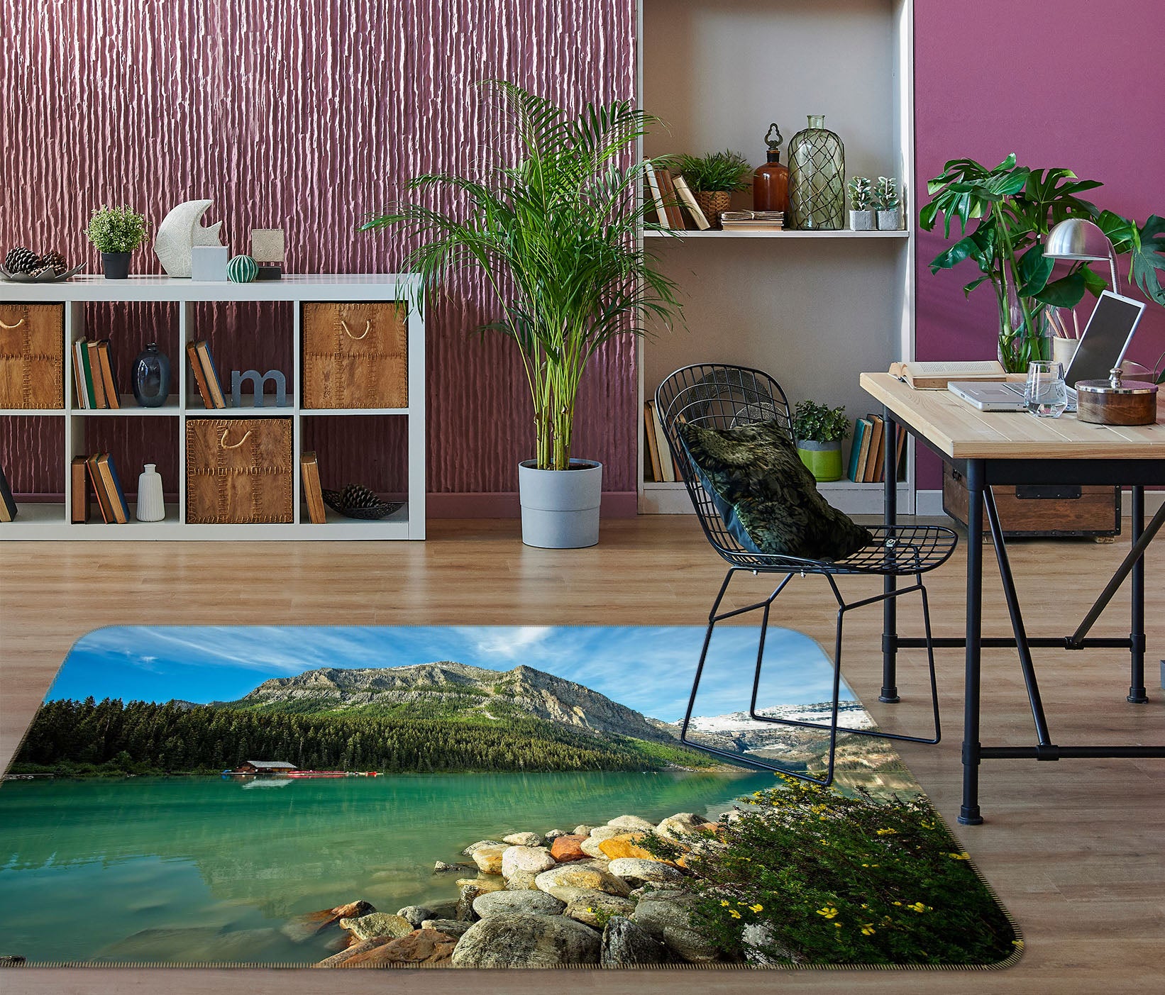 3D Sunny Lake 1113 Kathy Barefield Rug Non Slip Rug Mat