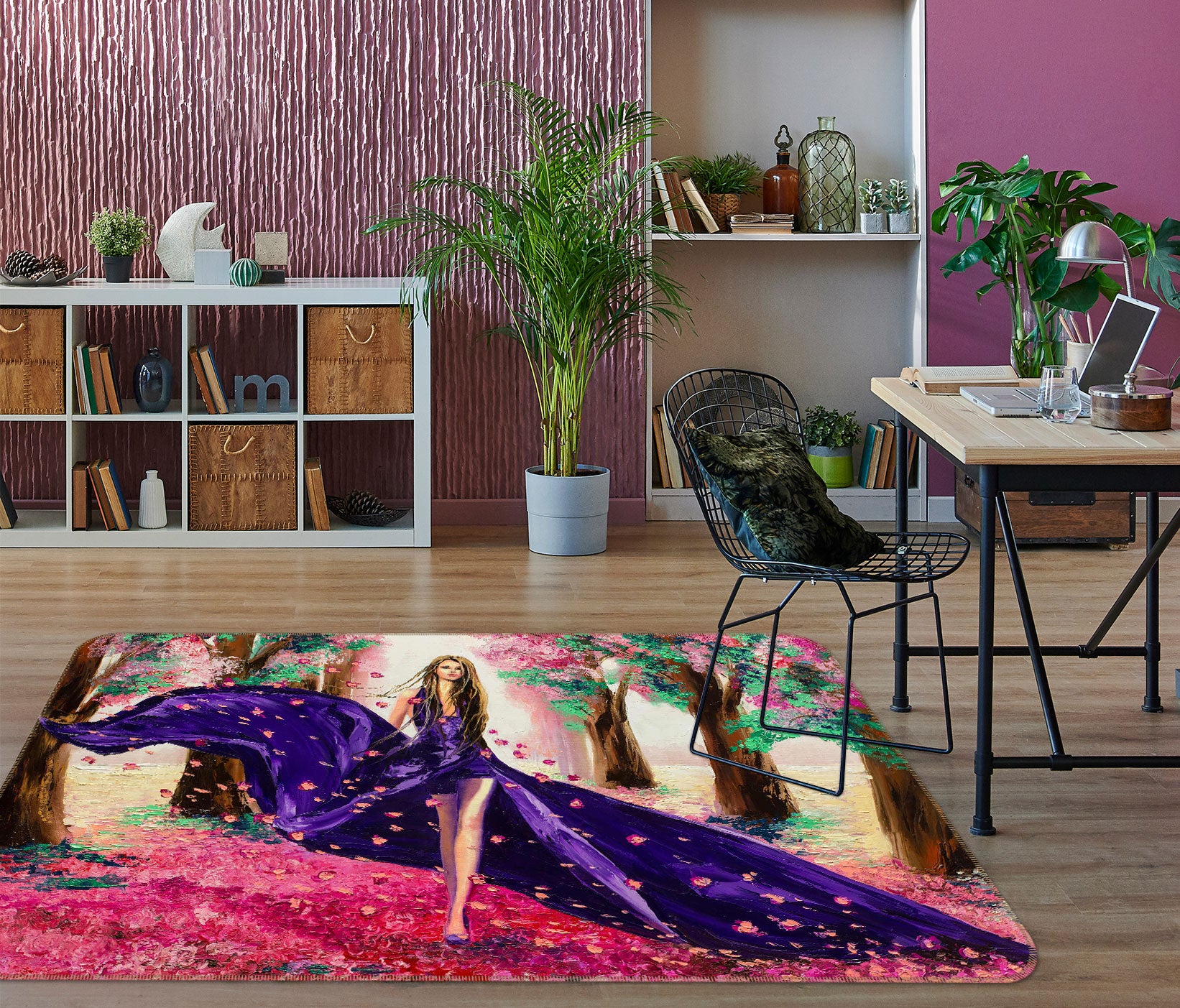 3D Sakura Model 1025 Non Slip Rug Mat