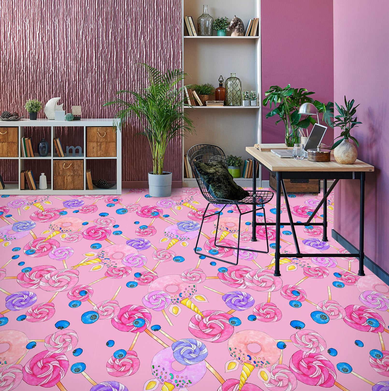 3D Sweet Lollipops 1221 Floor Mural Wallpaper Murals Self-Adhesive Removable Print Epoxy