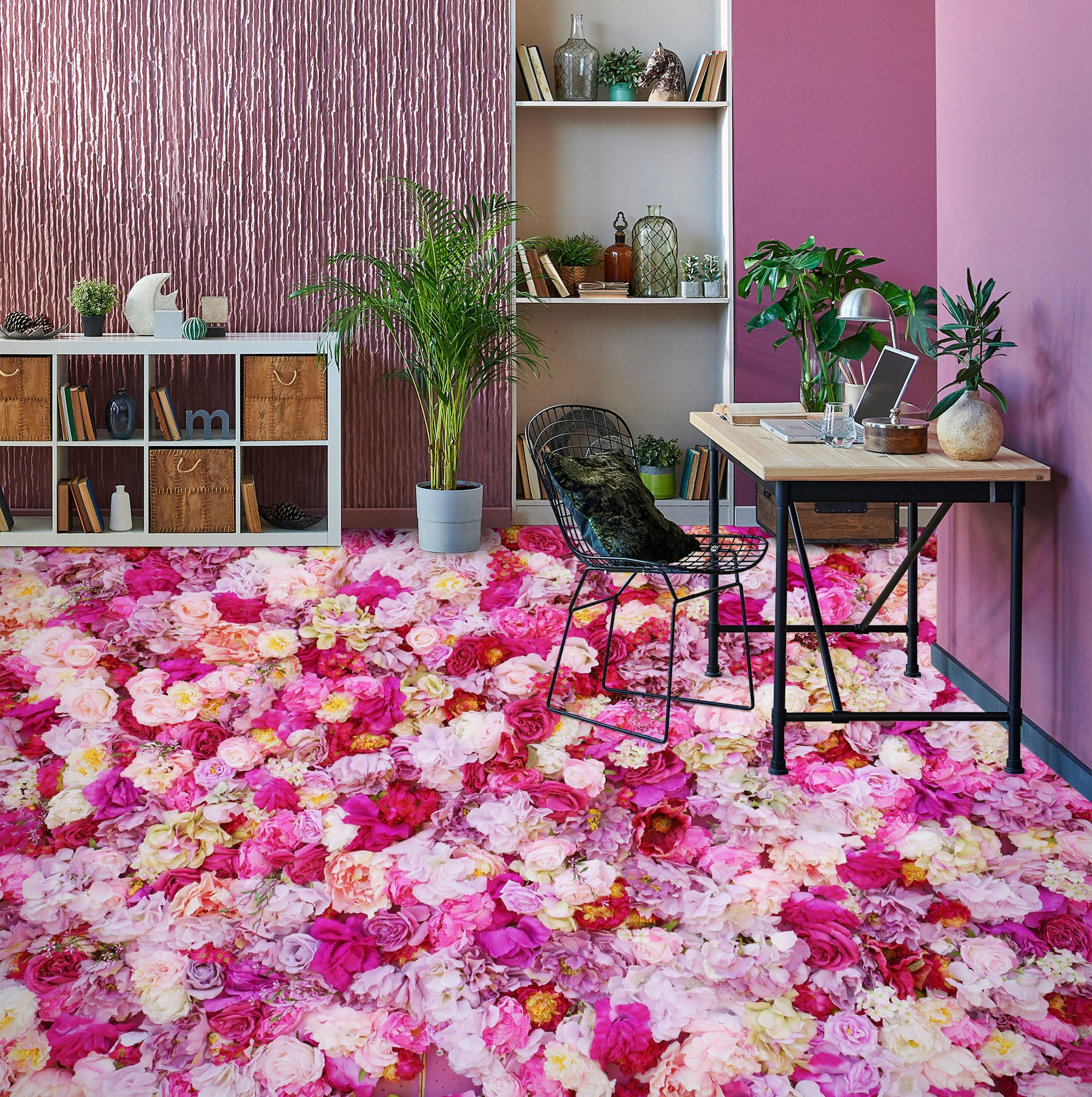 3D Lush And Gorgeous Flowers 358 Floor Mural Wallpaper Murals Rug & Mat Print Epoxy waterproof bath floor