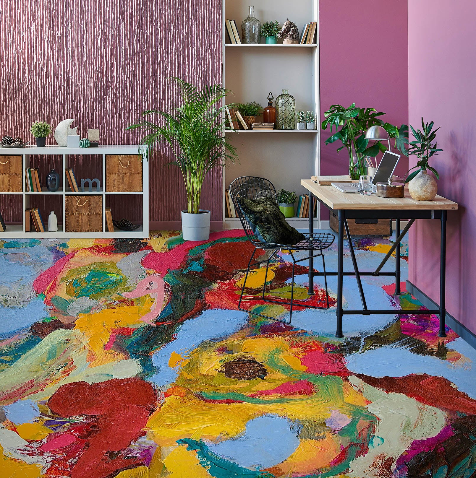 3D Colorful Pattern 9927 Allan P. Friedlander Floor Mural Wallpaper Murals Self-Adhesive Removable Print Epoxy