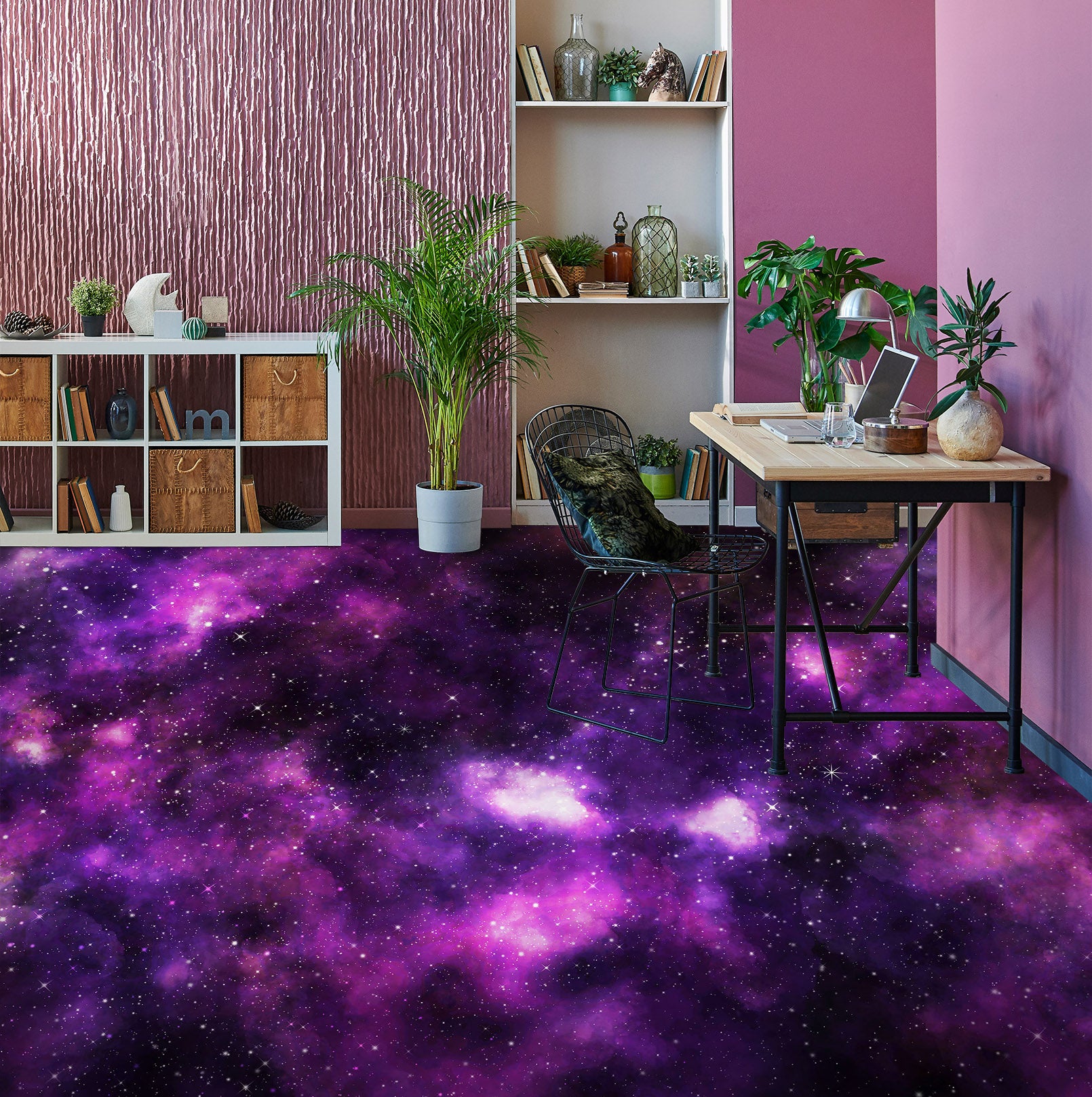 3D Psychedelic Deep Purple 236 Floor Mural Wallpaper Murals Rug & Mat Print Epoxy waterproof bath floor