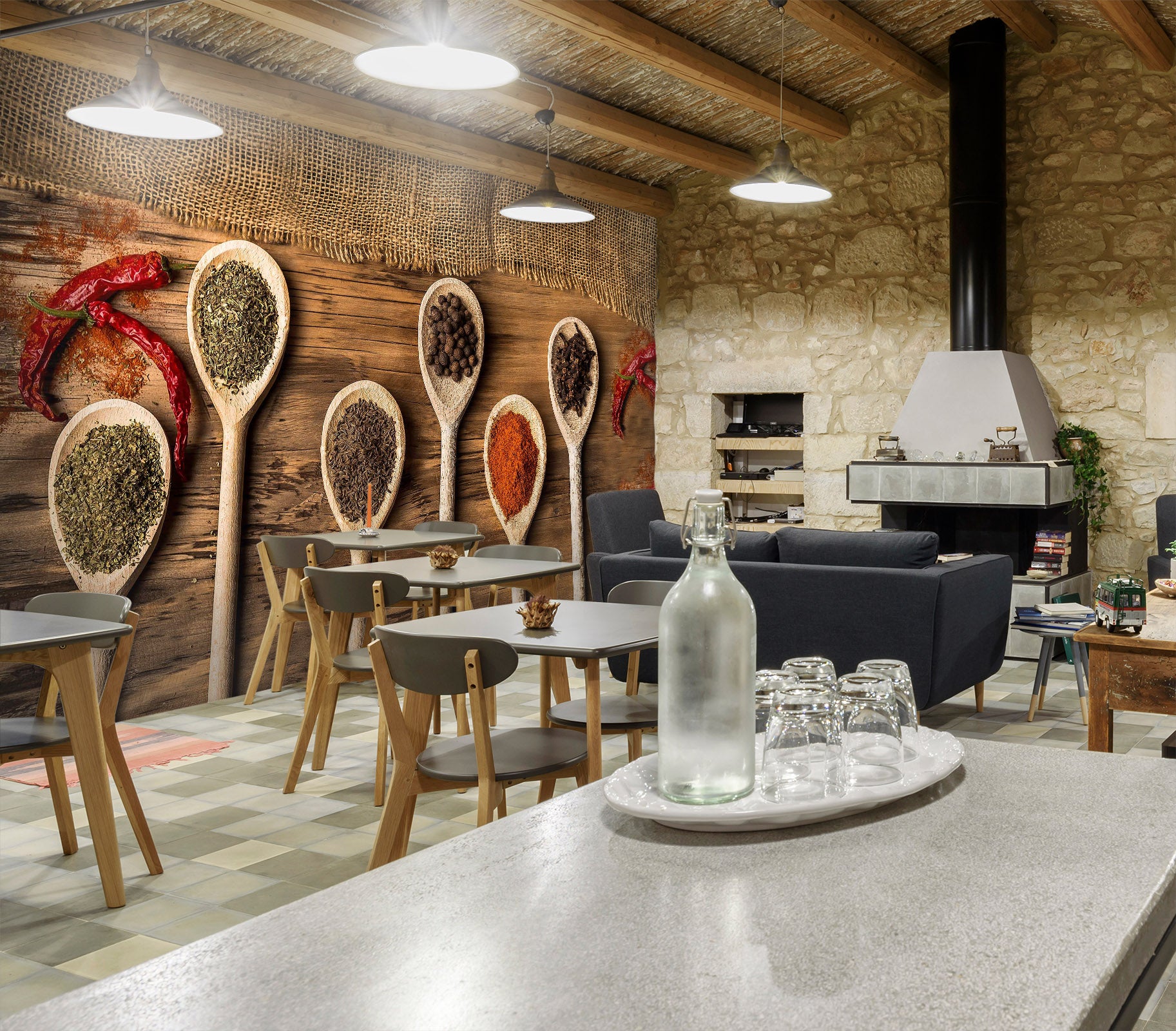 3D Delicate Seasoning 1458 Wall Murals