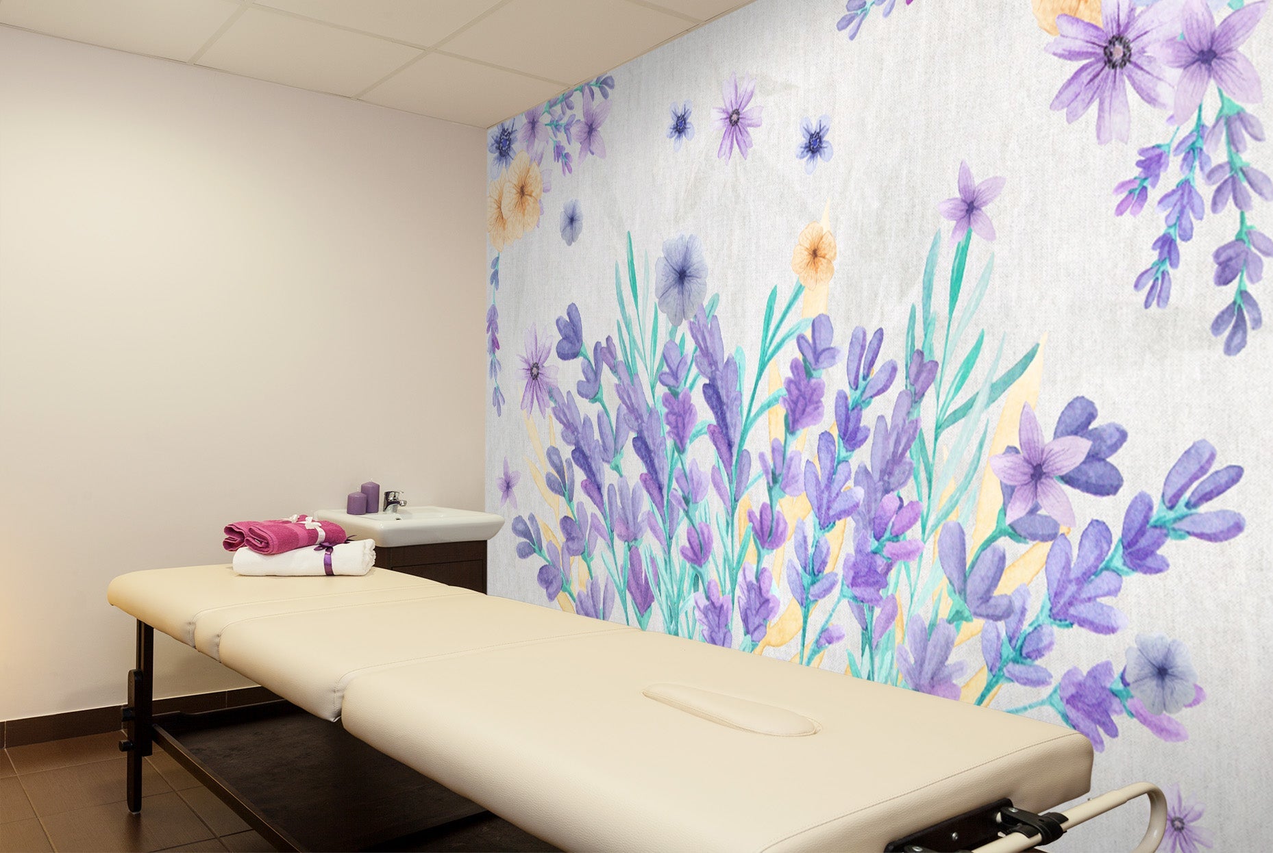 3D Purple Flower 099 Wall Murals Wallpaper AJ Wallpaper 2