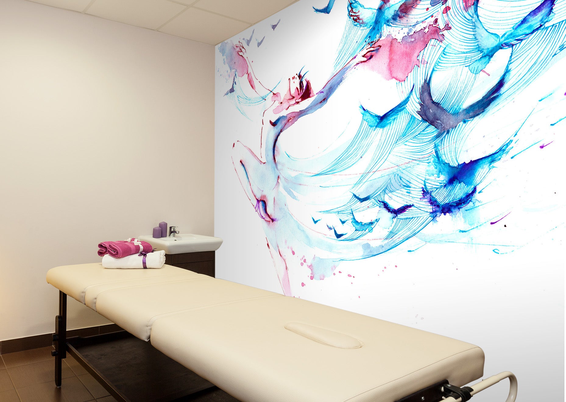 3D Watercolor Bird 061 Wall Murals