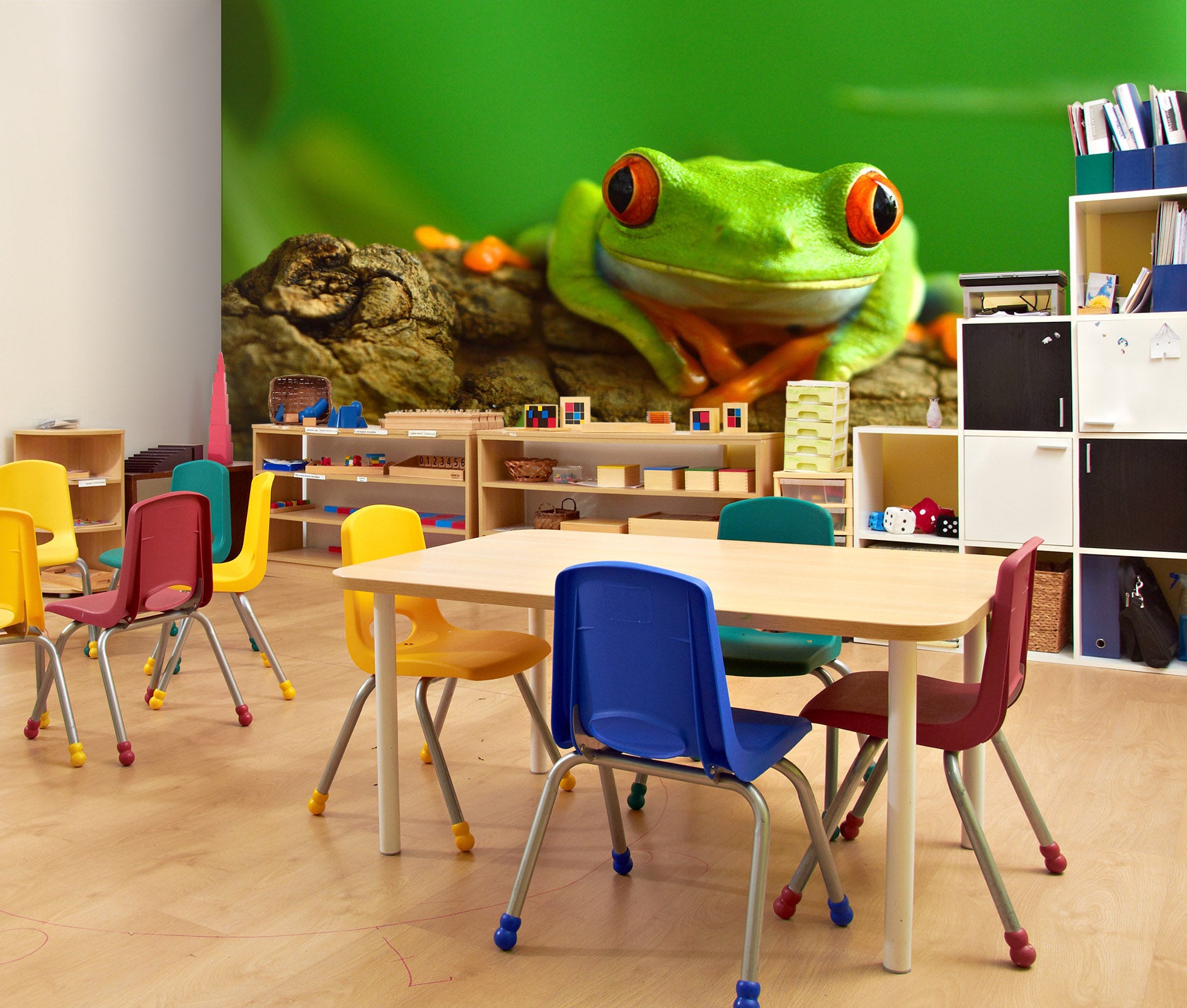 3D Green Frog 152 Wall Murals