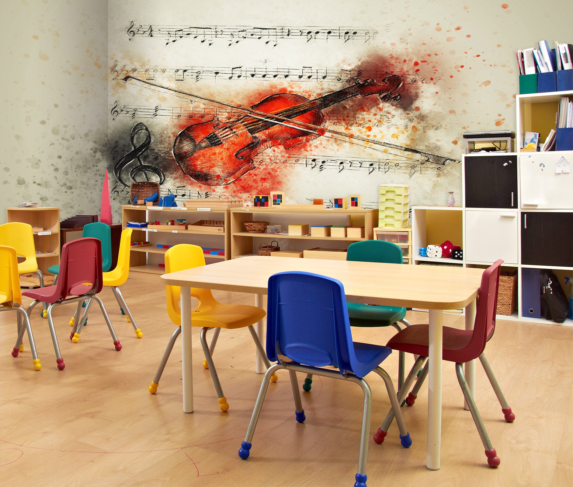 3D Musical Note Violin 176 Wall Murals