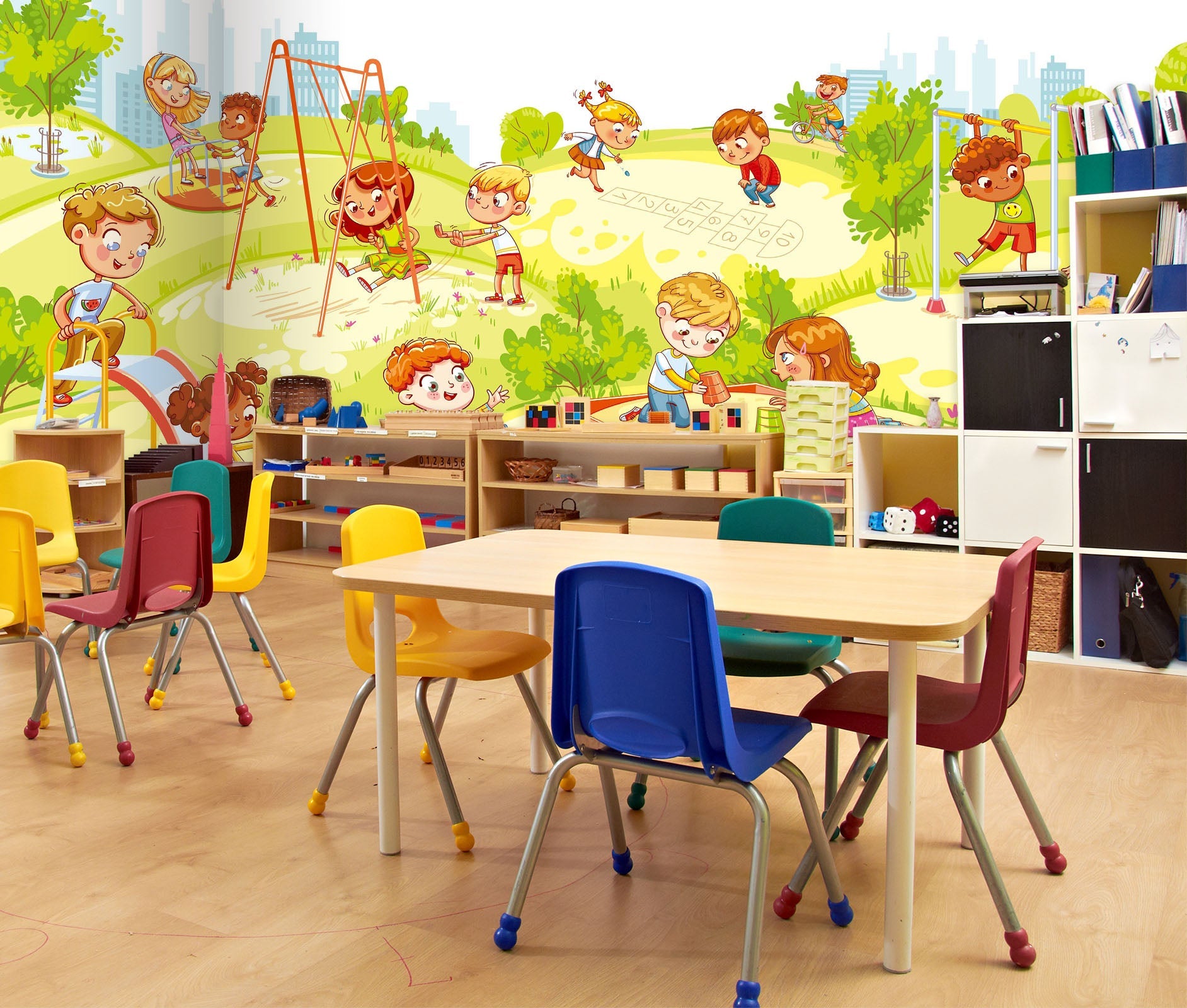 3D Cartoon Playground 192 Wall Murals Wallpaper AJ Wallpaper 2
