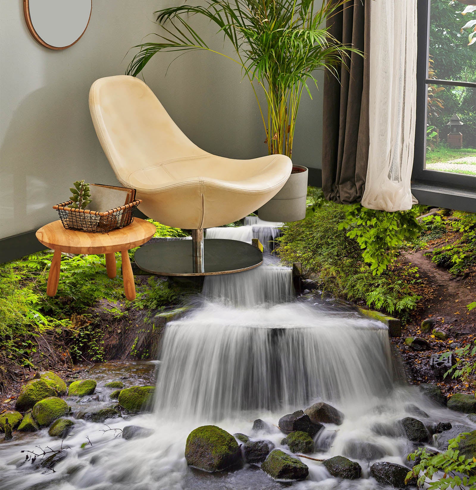 3D Leisurely Running Water 1477 Floor Mural Wallpaper Murals Self-Adhesive Removable Print Epoxy