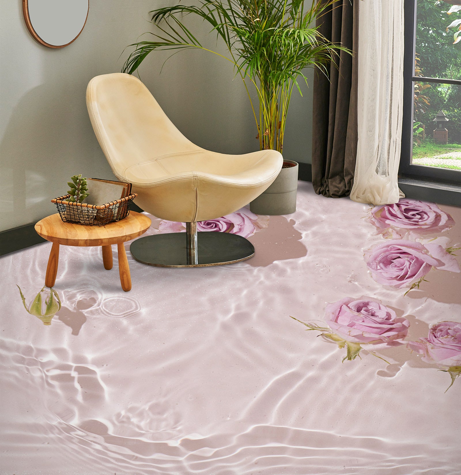 3D Noble Purple Roses 471 Floor Mural Wallpaper Murals Rug & Mat Print Epoxy waterproof bath floor