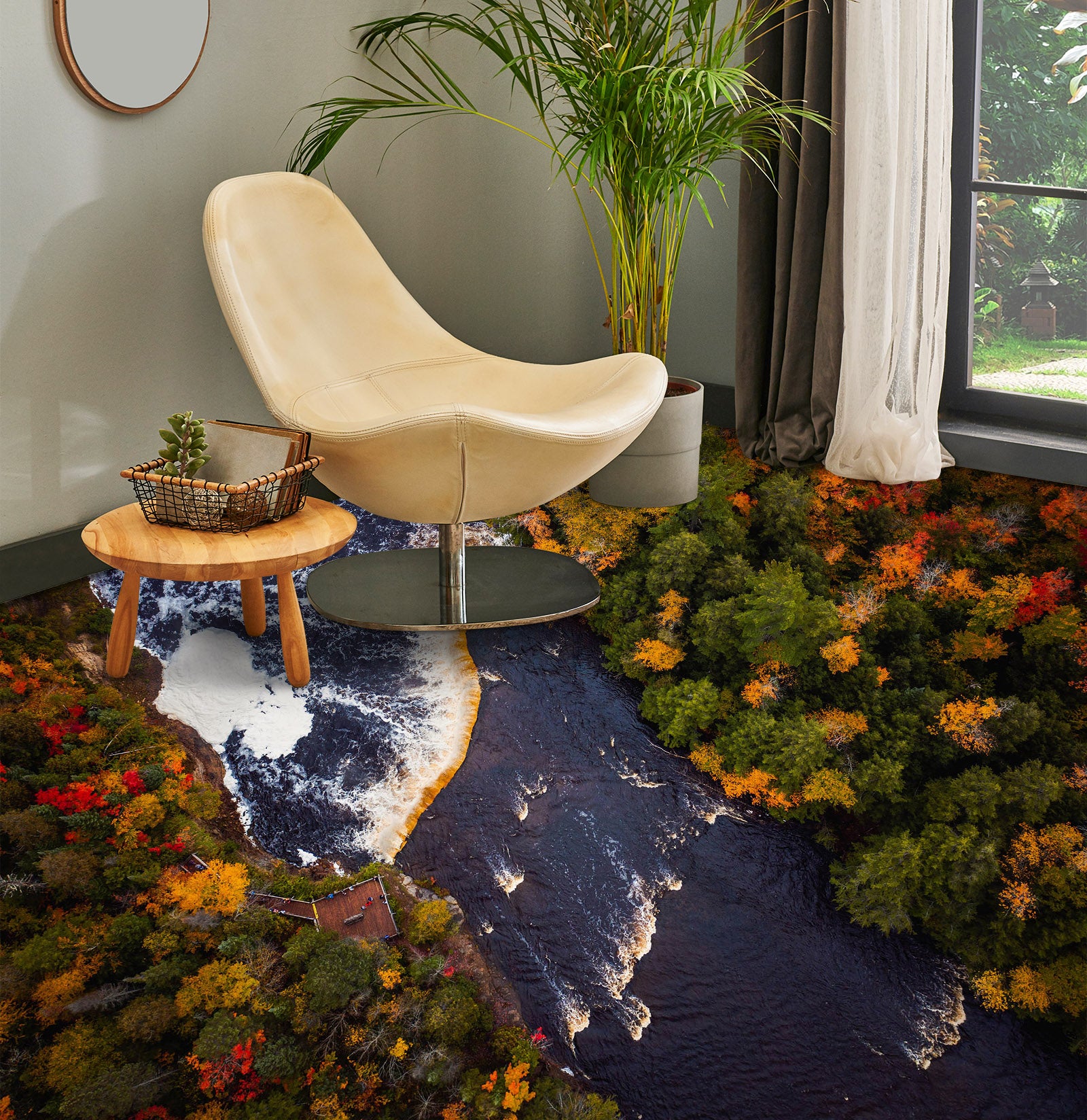 3D Deep Blue River Water 274 Floor Mural