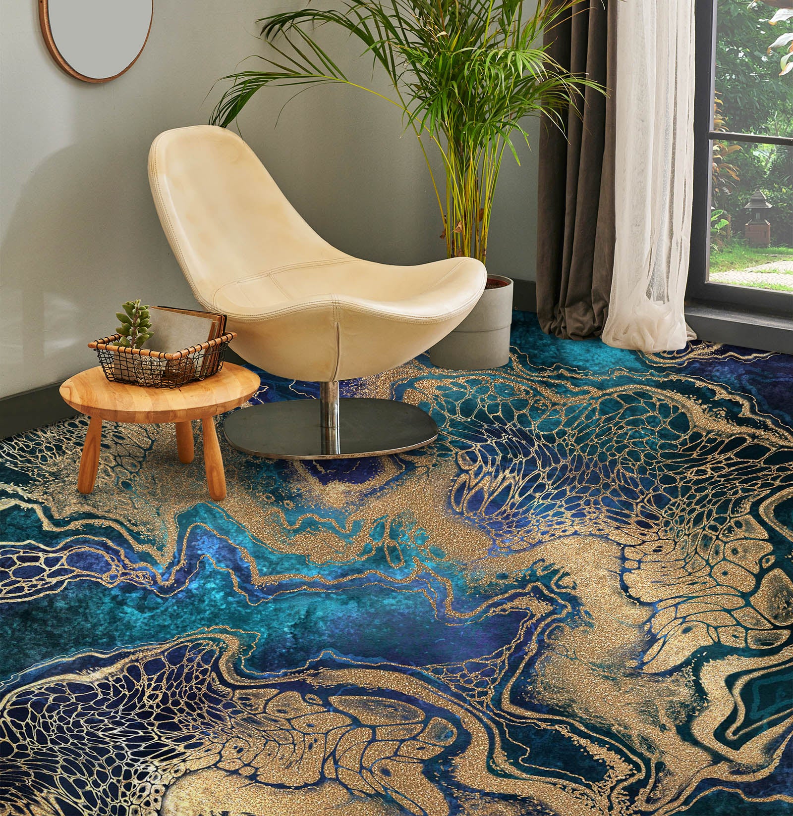 3D Two-color Story Art 580 Floor Mural Wallpaper Murals Rug & Mat Print Epoxy waterproof bath floor