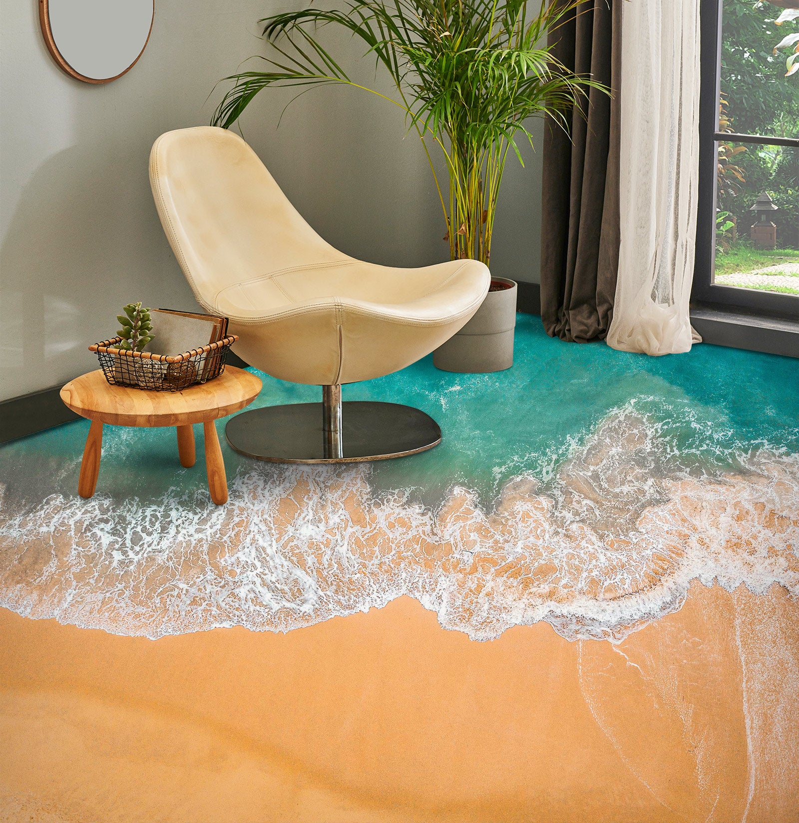 3D Lovely Waves 1172 Floor Mural