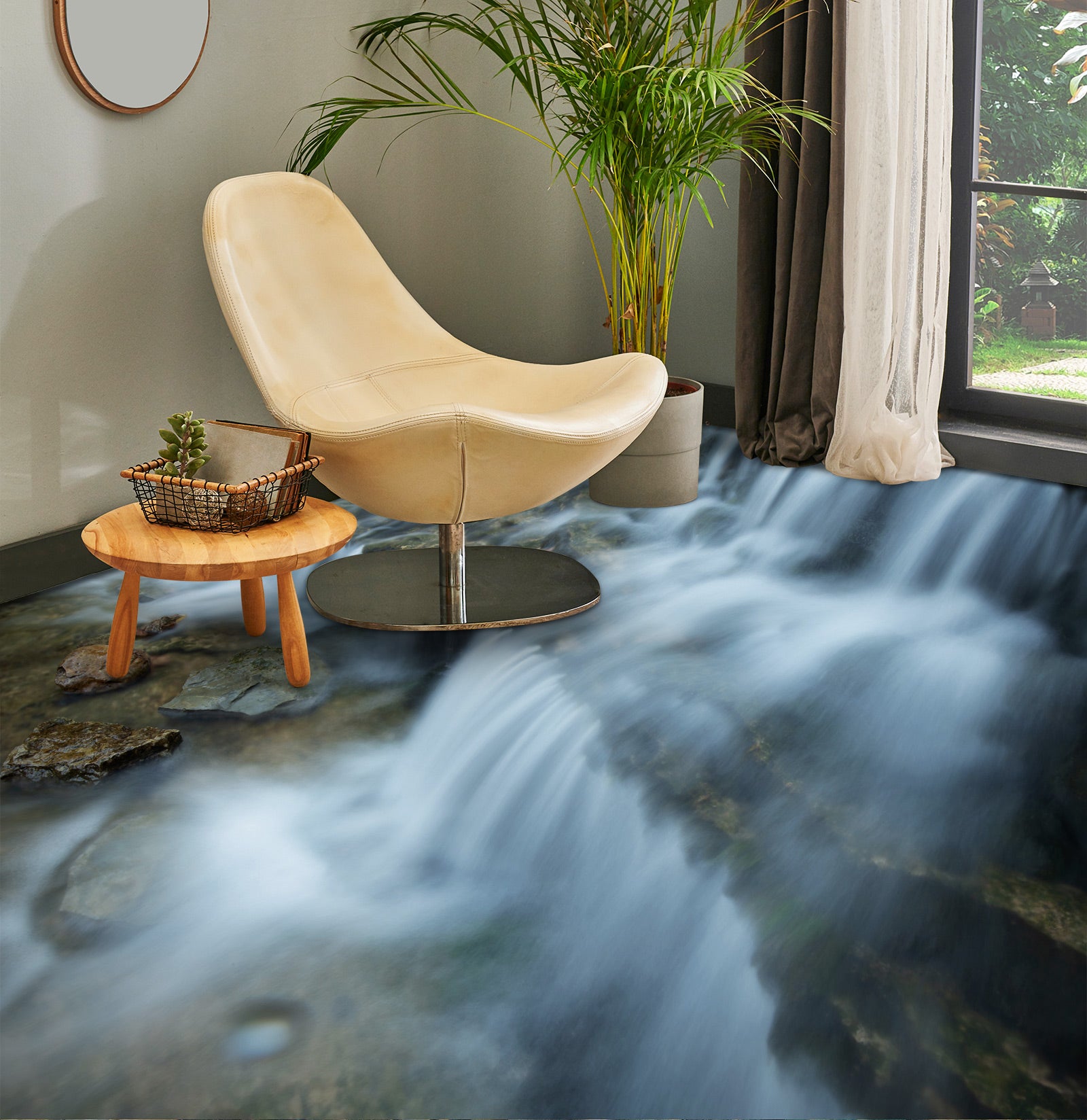 3D Shocking Waterfall 1056 Floor Mural Wallpaper Murals Self-Adhesive Removable Print Epoxy