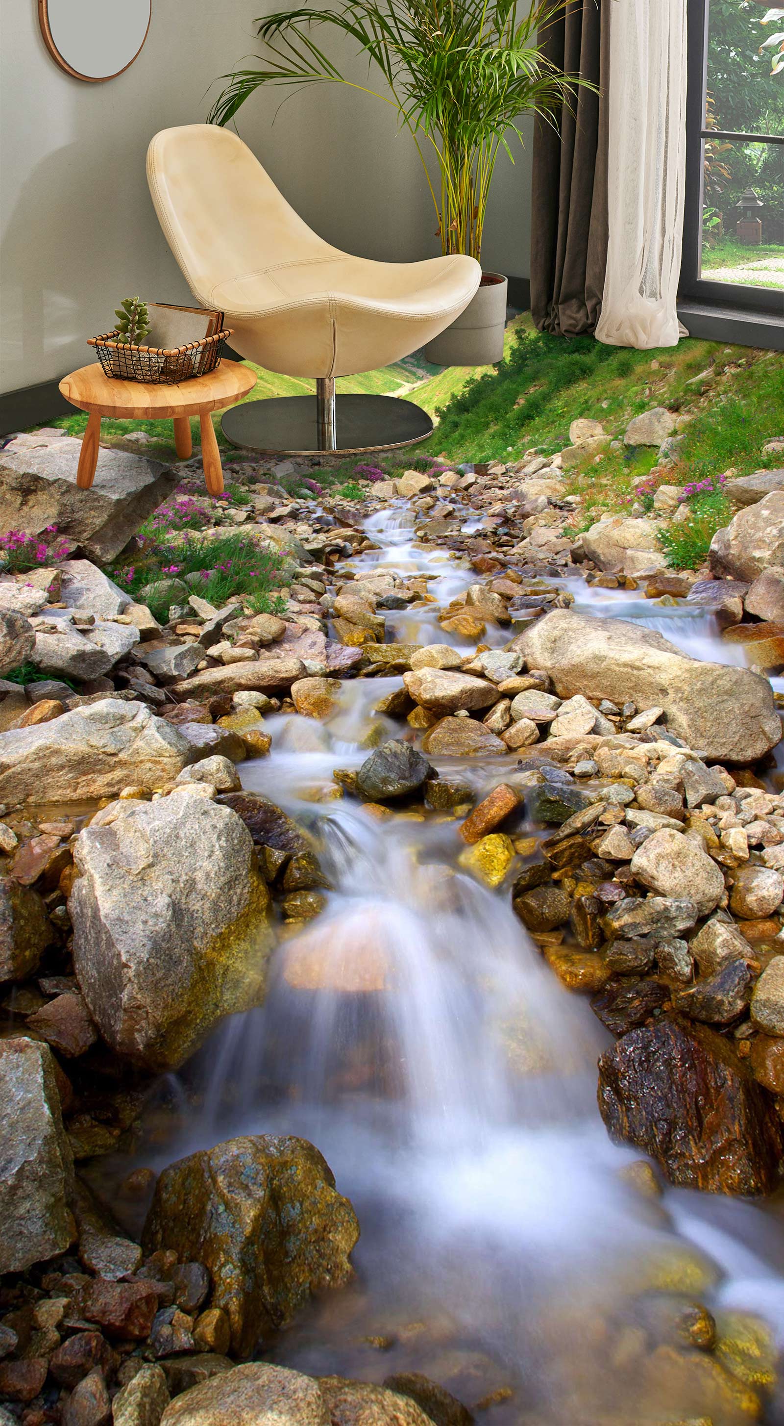 3D Fine Flowing Water 1092 Floor Mural