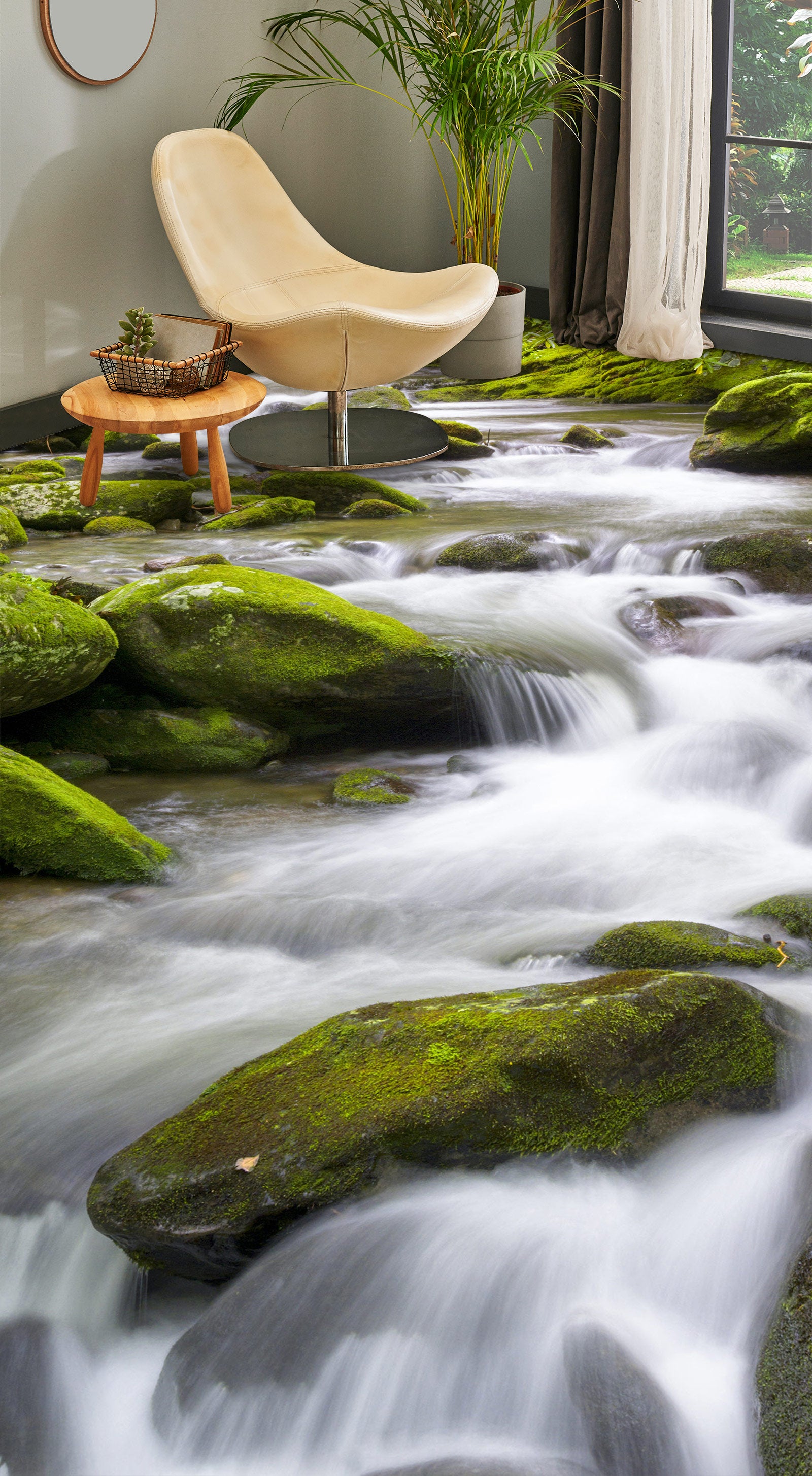 3D Wet Moss Stone 696 Floor Mural Wallpaper Murals Rug & Mat Print Epoxy waterproof bath floor