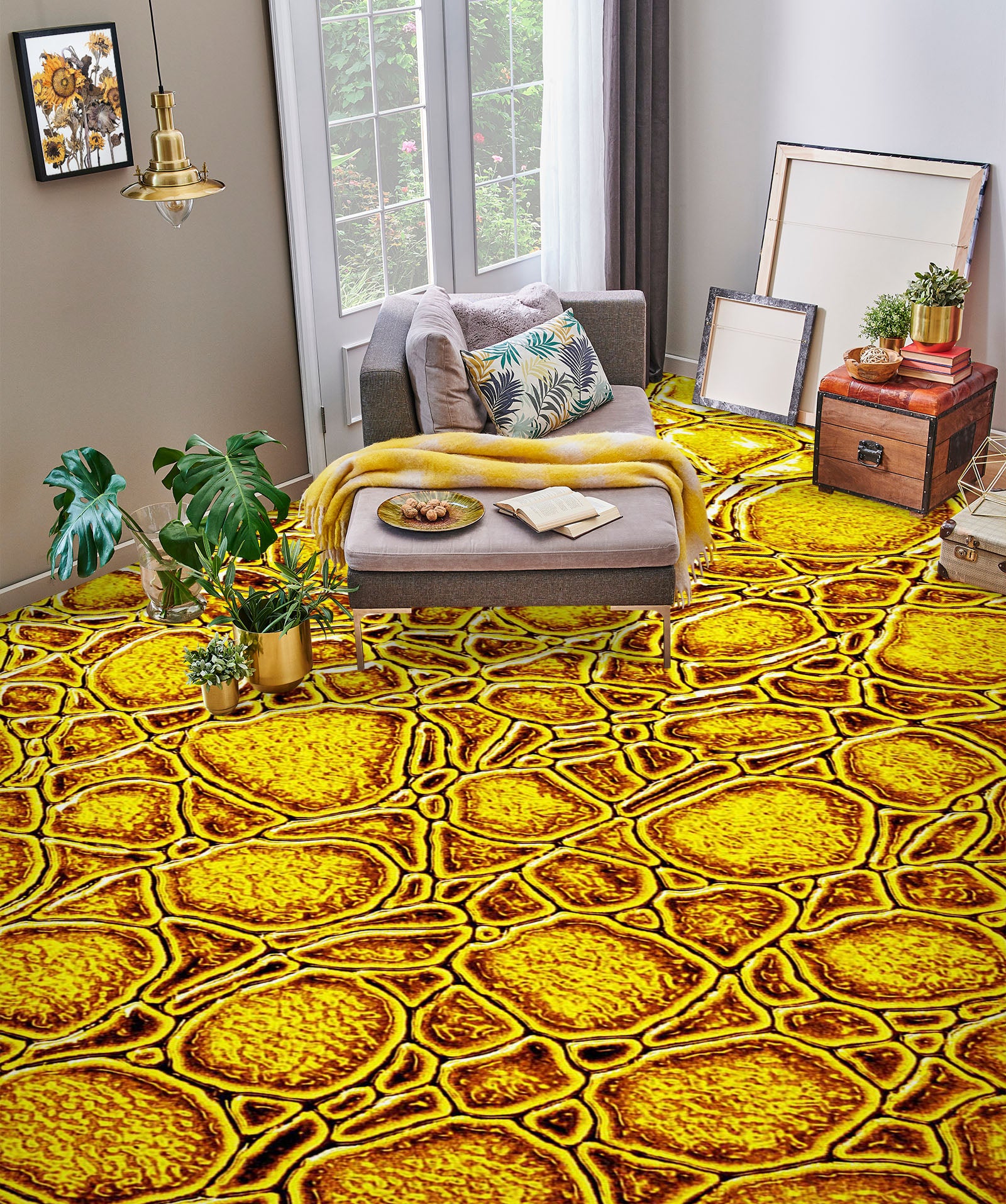 3D Gorgeous Golden Shards 1486 Floor Mural Wallpaper Murals Self-Adhesive Removable Print Epoxy