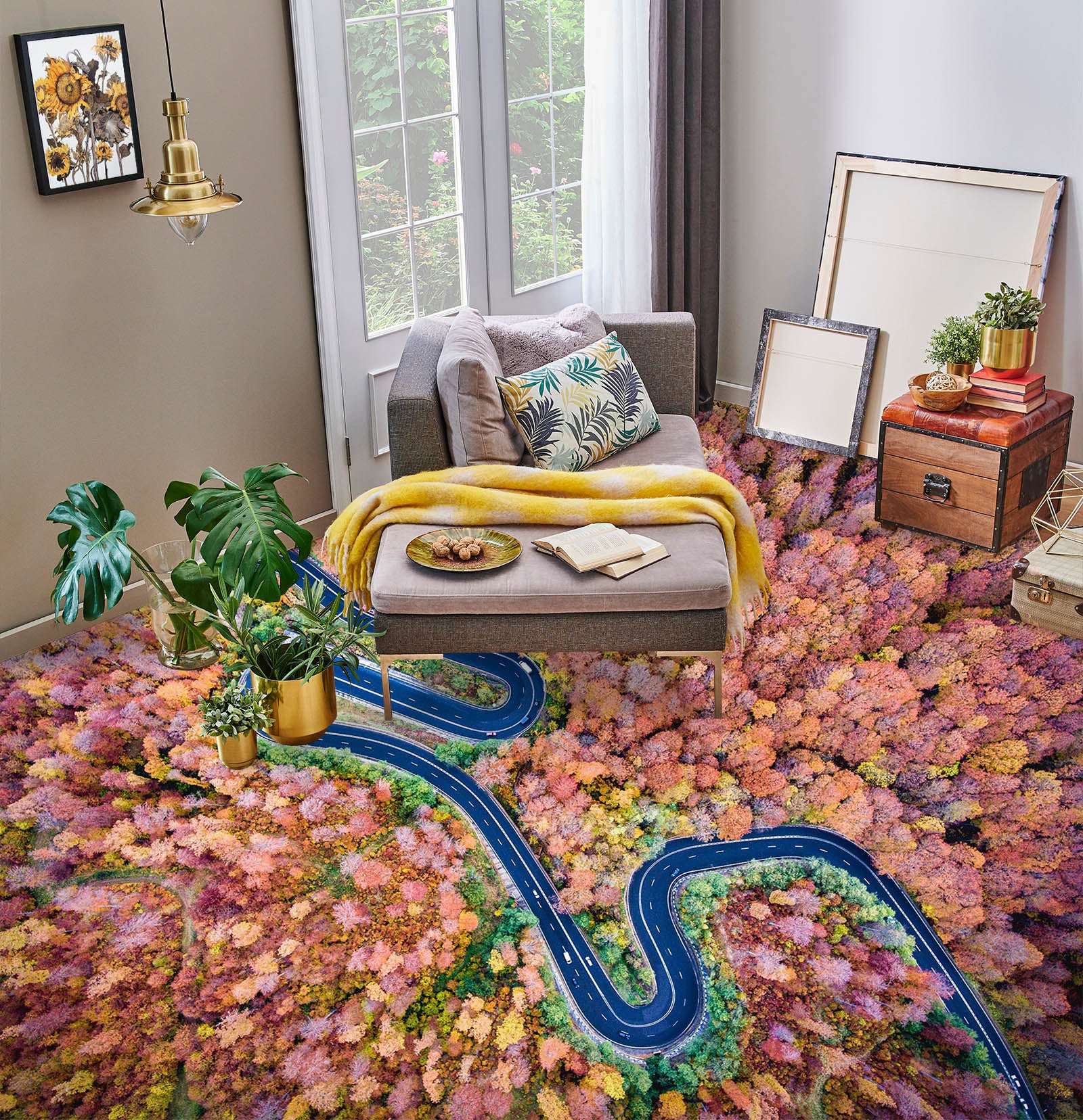 3D Light Purple Coral 065 Floor Mural Wallpaper Murals Rug & Mat Print Epoxy waterproof bath floor