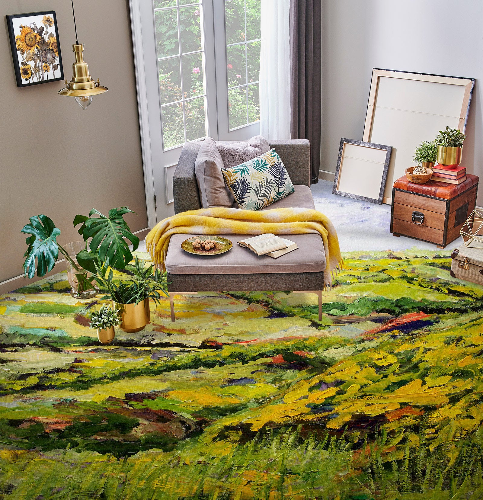 3D Grassland Painting 9648 Allan P. Friedlander Floor Mural Wallpaper Murals Self-Adhesive Removable Print Epoxy