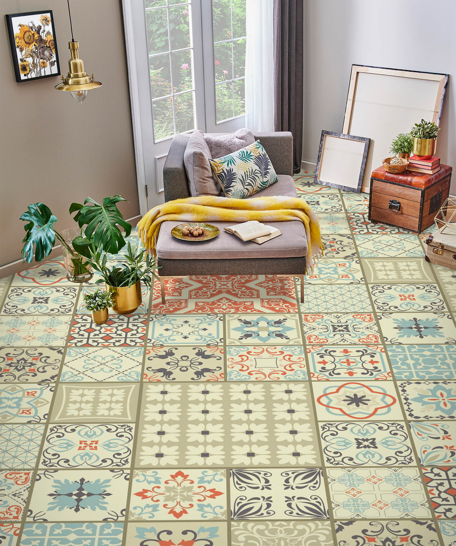 3D Retro Pattern Design 646 Floor Mural Wallpaper Murals Rug & Mat Print Epoxy waterproof bath floor