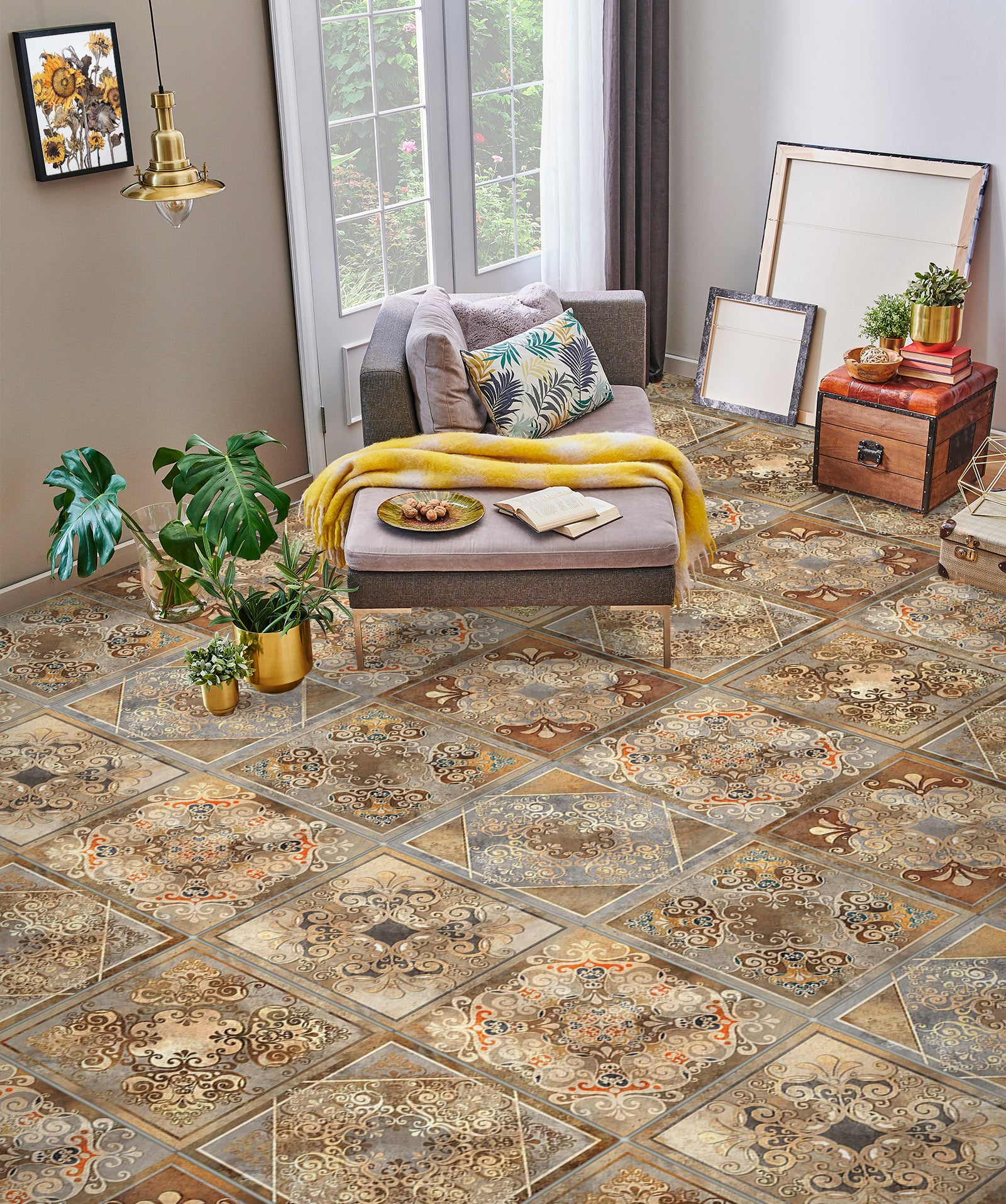 3D Noble Squares 869 Floor Mural Wallpaper Murals Rug & Mat Print Epoxy waterproof bath floor