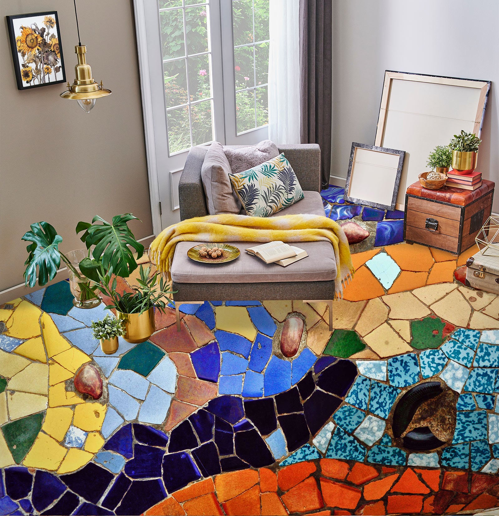3D Colored Fragments 1307 Floor Mural Wallpaper Murals Self-Adhesive Removable Print Epoxy