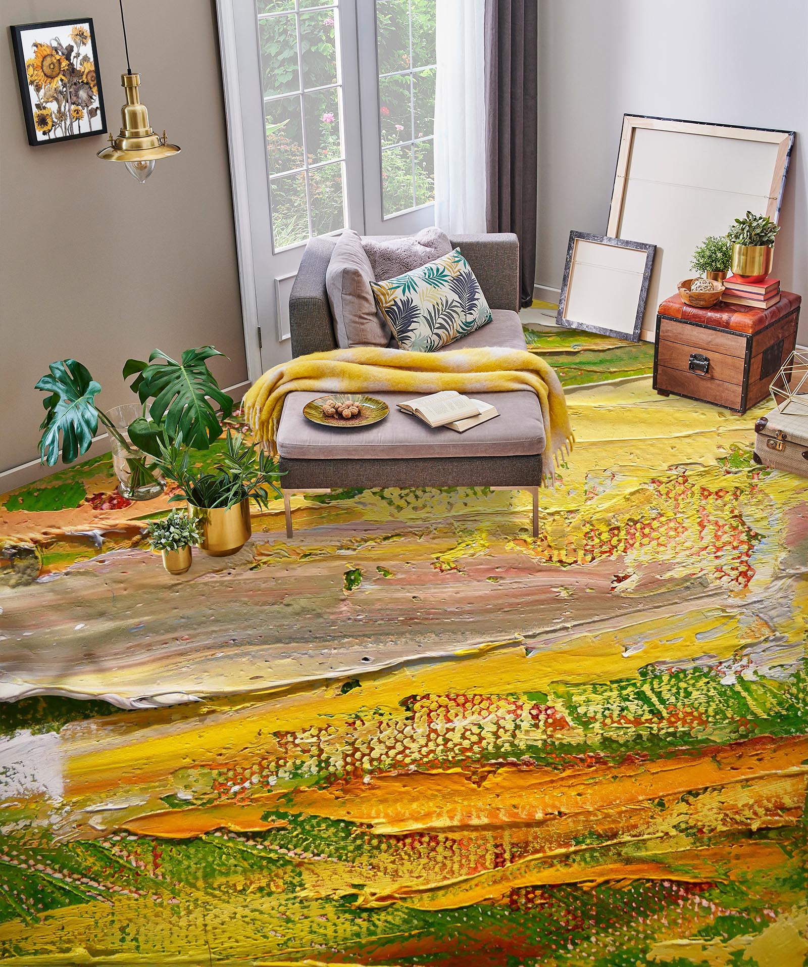 3D Field Oil Painting 1243 Floor Mural Wallpaper Murals Self-Adhesive Removable Print Epoxy