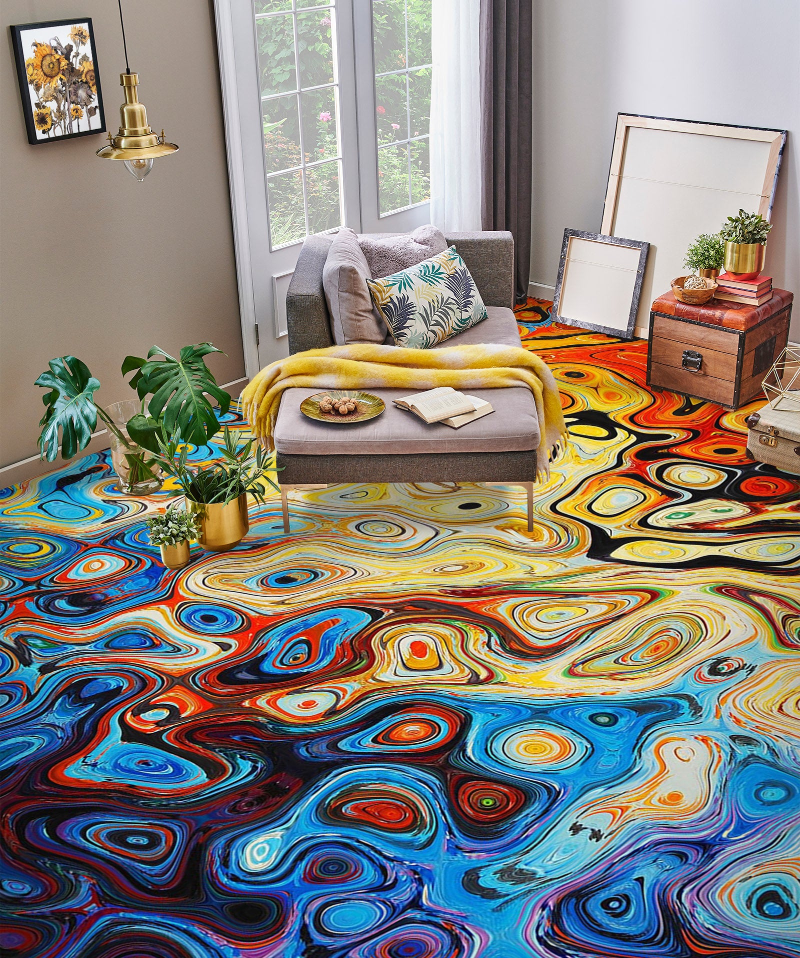 3D Fantasy Color Oil Painting 1483 Floor Mural Wallpaper Murals Self-Adhesive Removable Print Epoxy