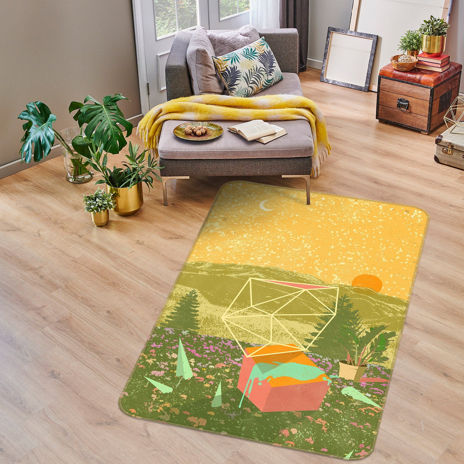 3D Green Grassland 1005 Showdeer Rug Non Slip Rug Mat