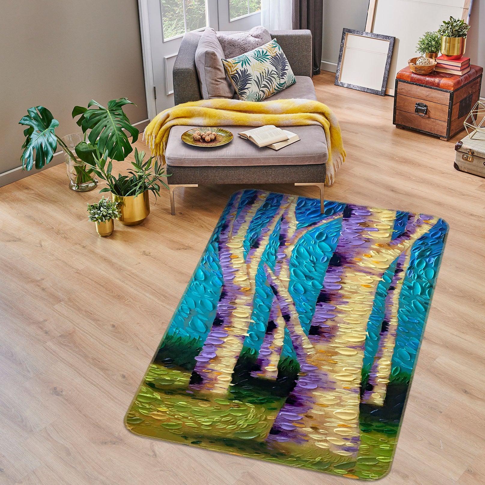 3D Garden Mystery Panel 1026 Dena Tollefson Rug Non Slip Rug Mat