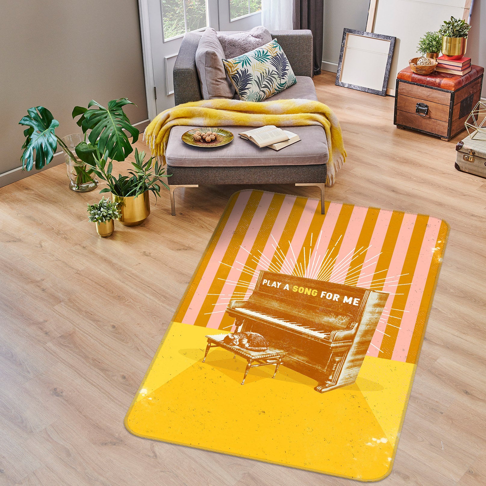 3D Play Piano 1010 Showdeer Rug Non Slip Rug Mat