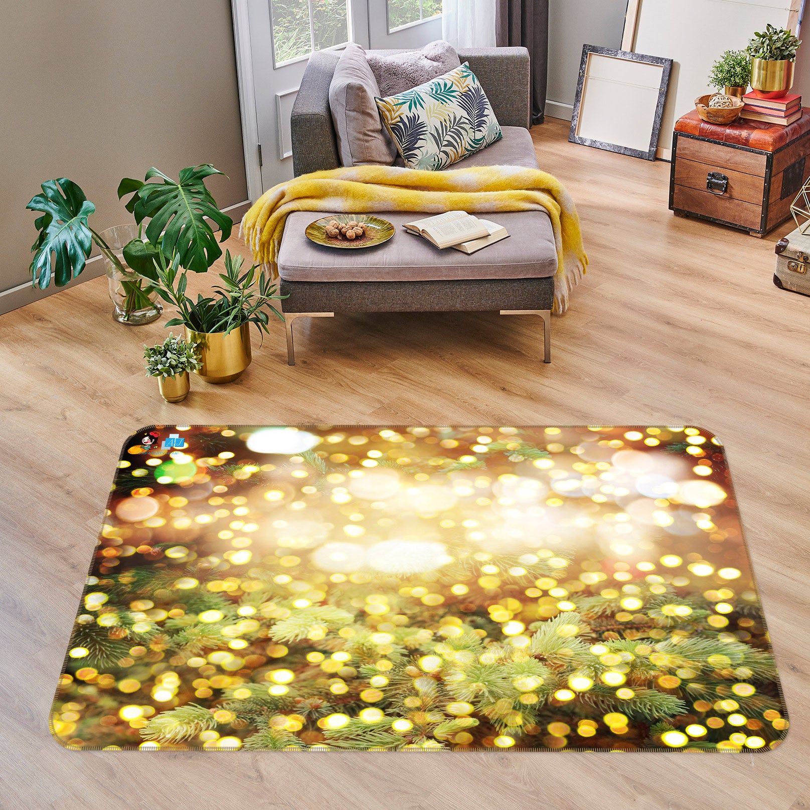 3D Light Shadow 56112 Christmas Non Slip Rug Mat Xmas