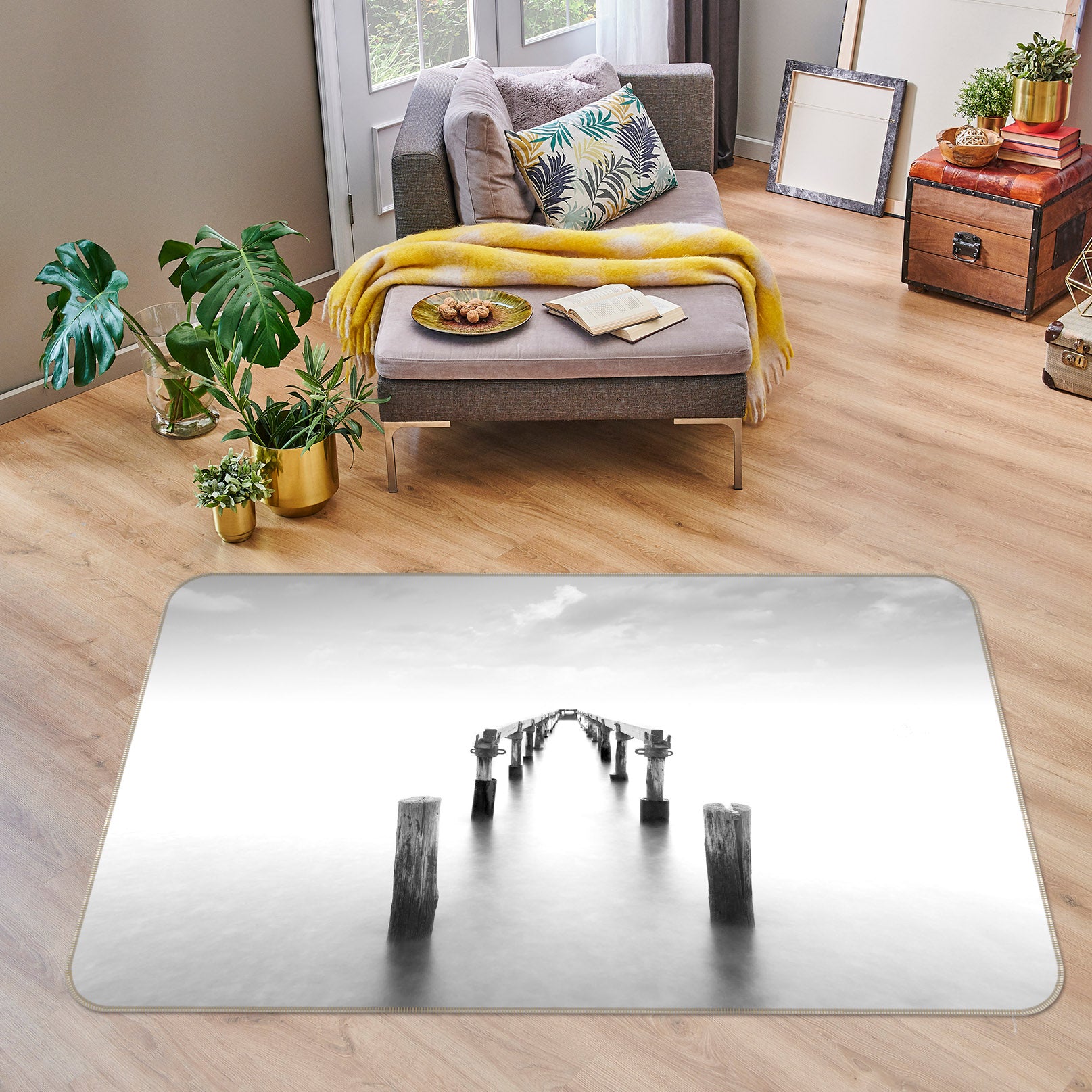 3D Broken Bridge 1083 Marco Carmassi Rug Non Slip Rug Mat