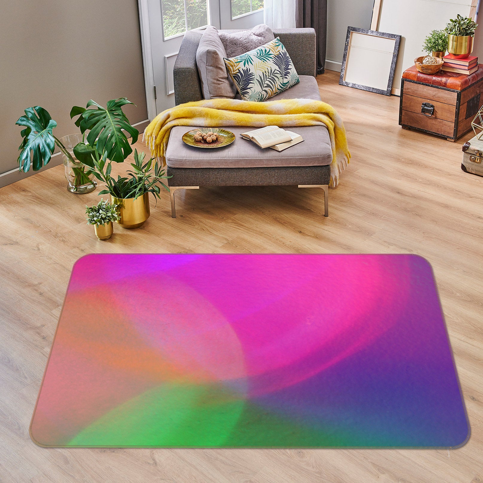 3D Colored 71006 Shandra Smith Rug Non Slip Rug Mat