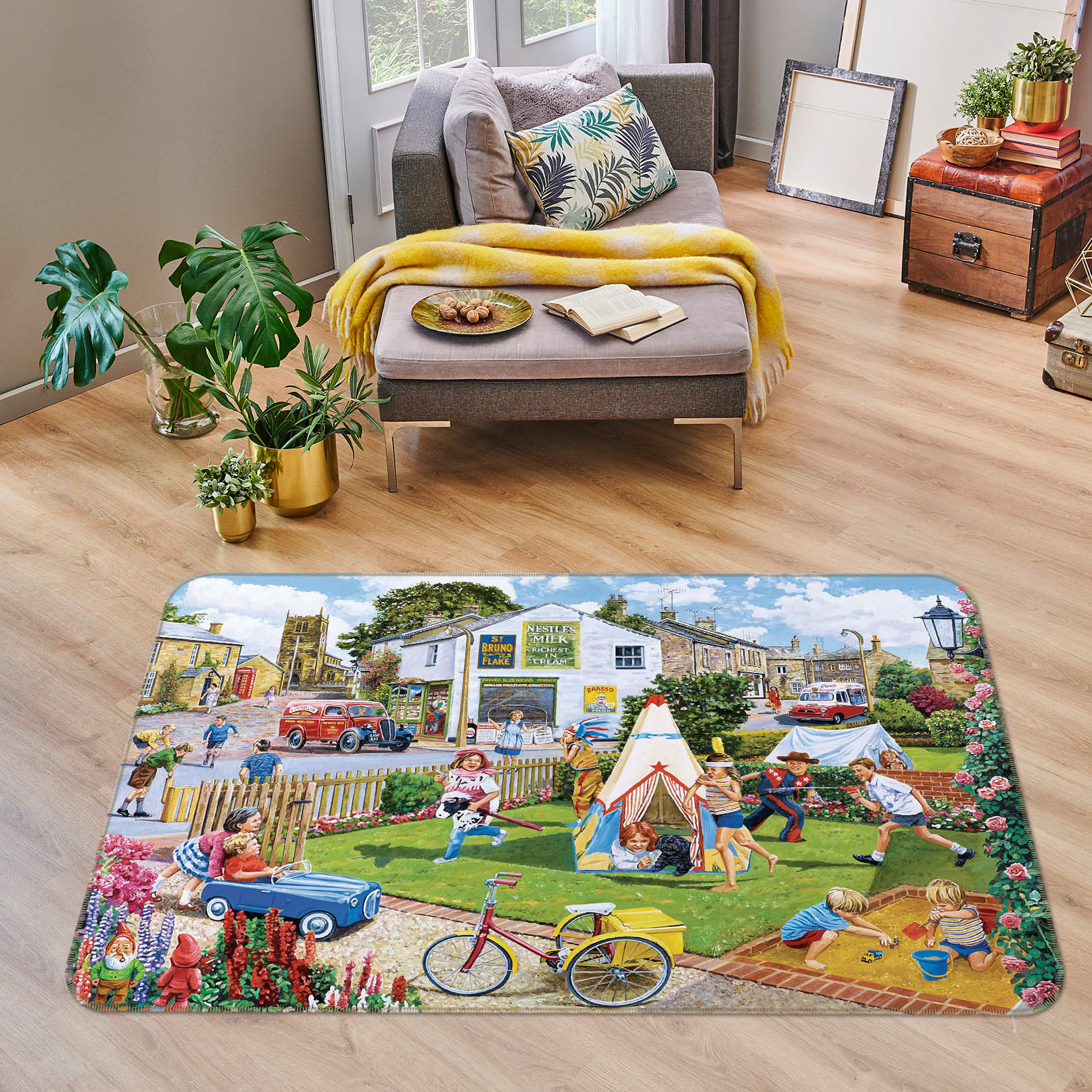 3D Wild Camping 1067 Trevor Mitchell Rug Non Slip Rug Mat
