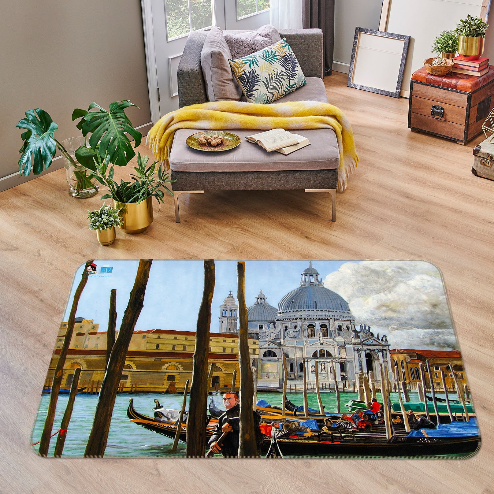 3D Construction Vessel 11144 Matthew Holden Bates Rug Non Slip Rug Mat