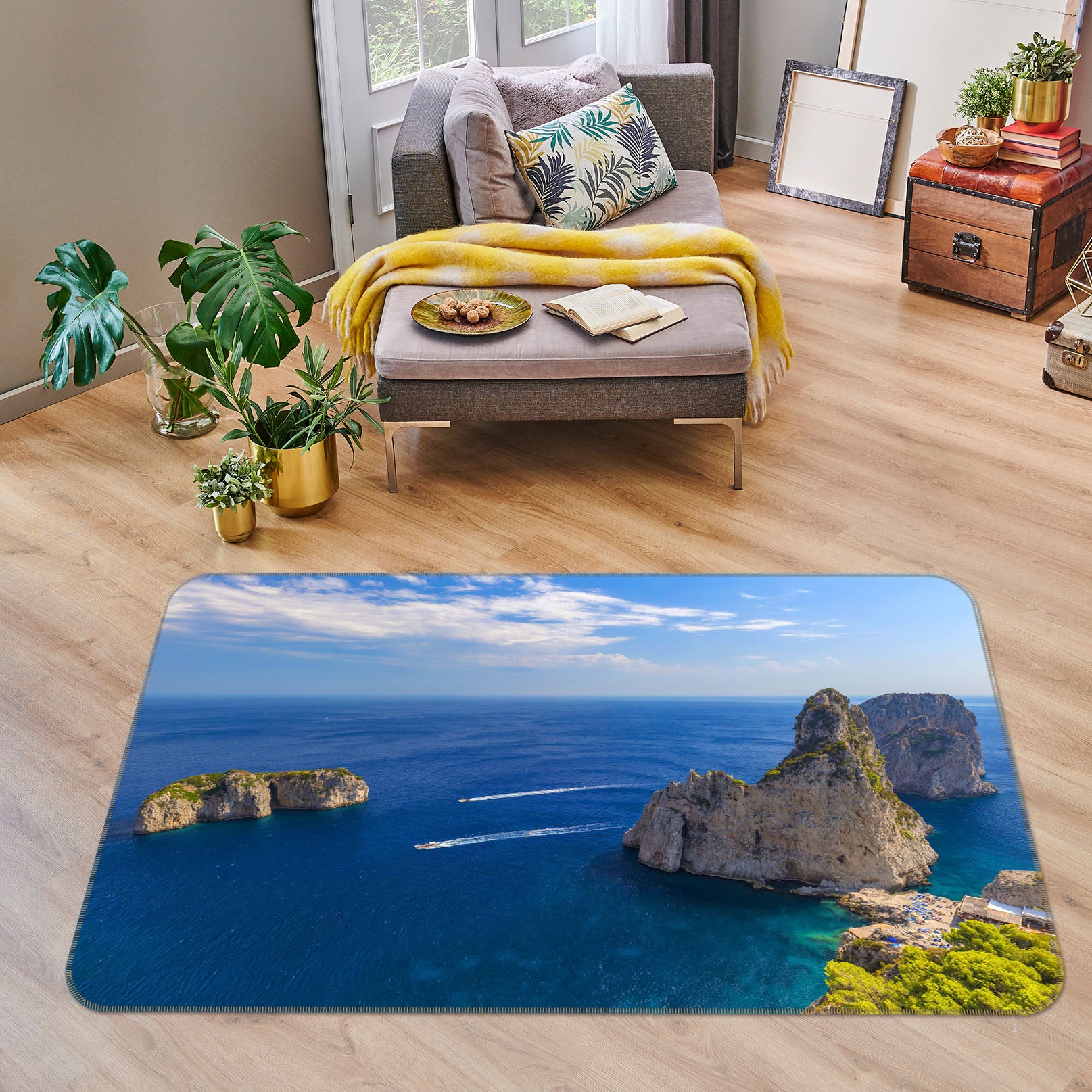 3D Canyon Sea 1062 Marco Carmassi Rug Non Slip Rug Mat