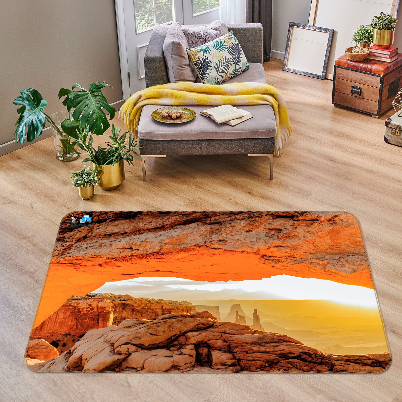 3D Mountain Stone 5127 Beth Sheridan Rug Non Slip Rug Mat