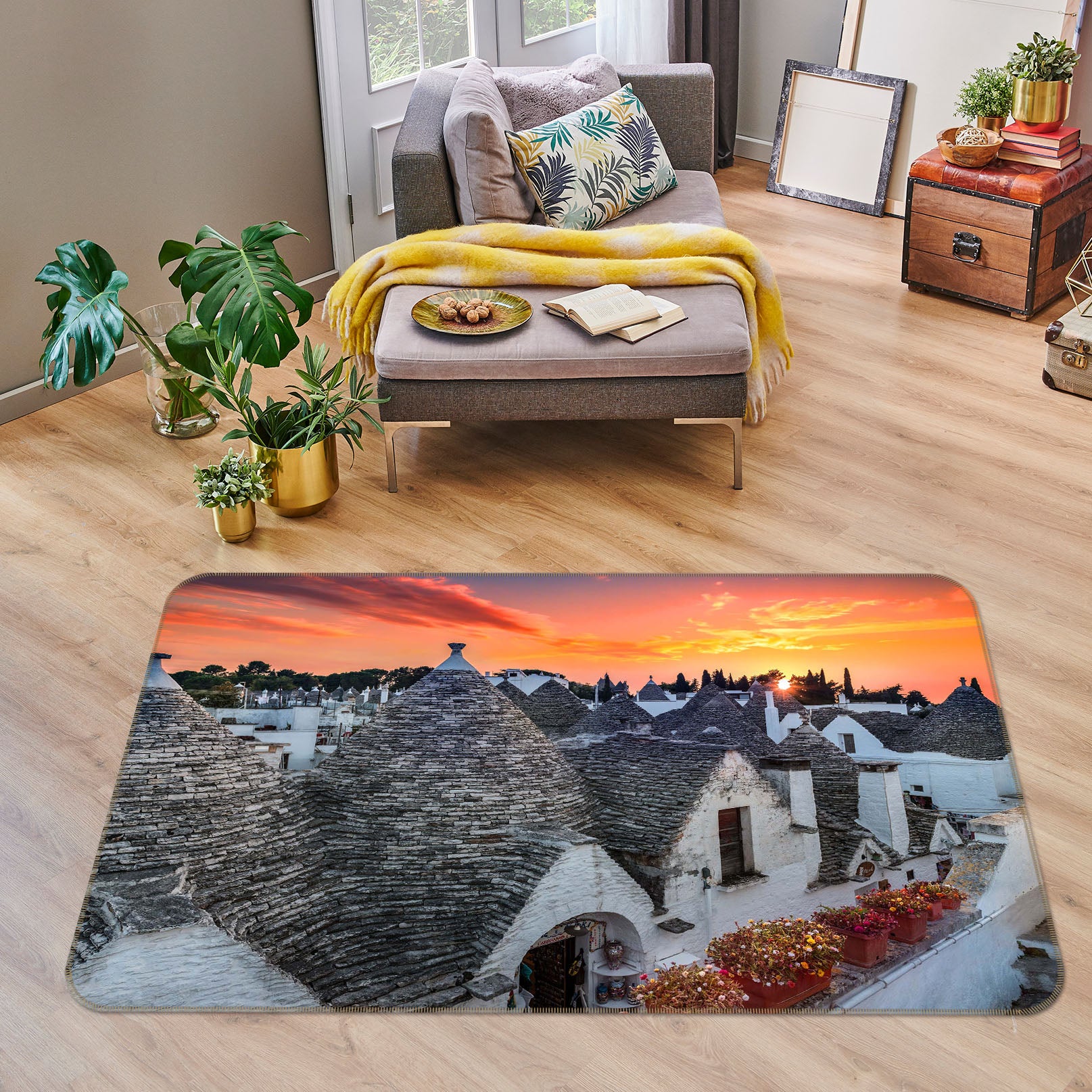 3D Sunset City 1159 Marco Carmassi Rug Non Slip Rug Mat