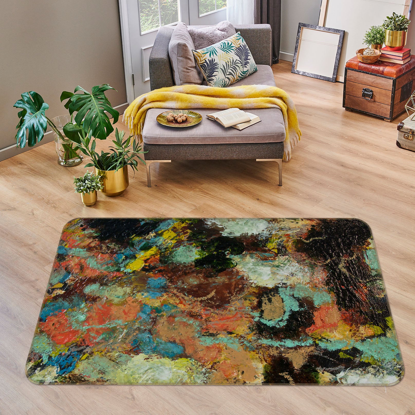 3D Abstract Art 1003 Allan P. Friedlander Rug Non Slip Rug Mat