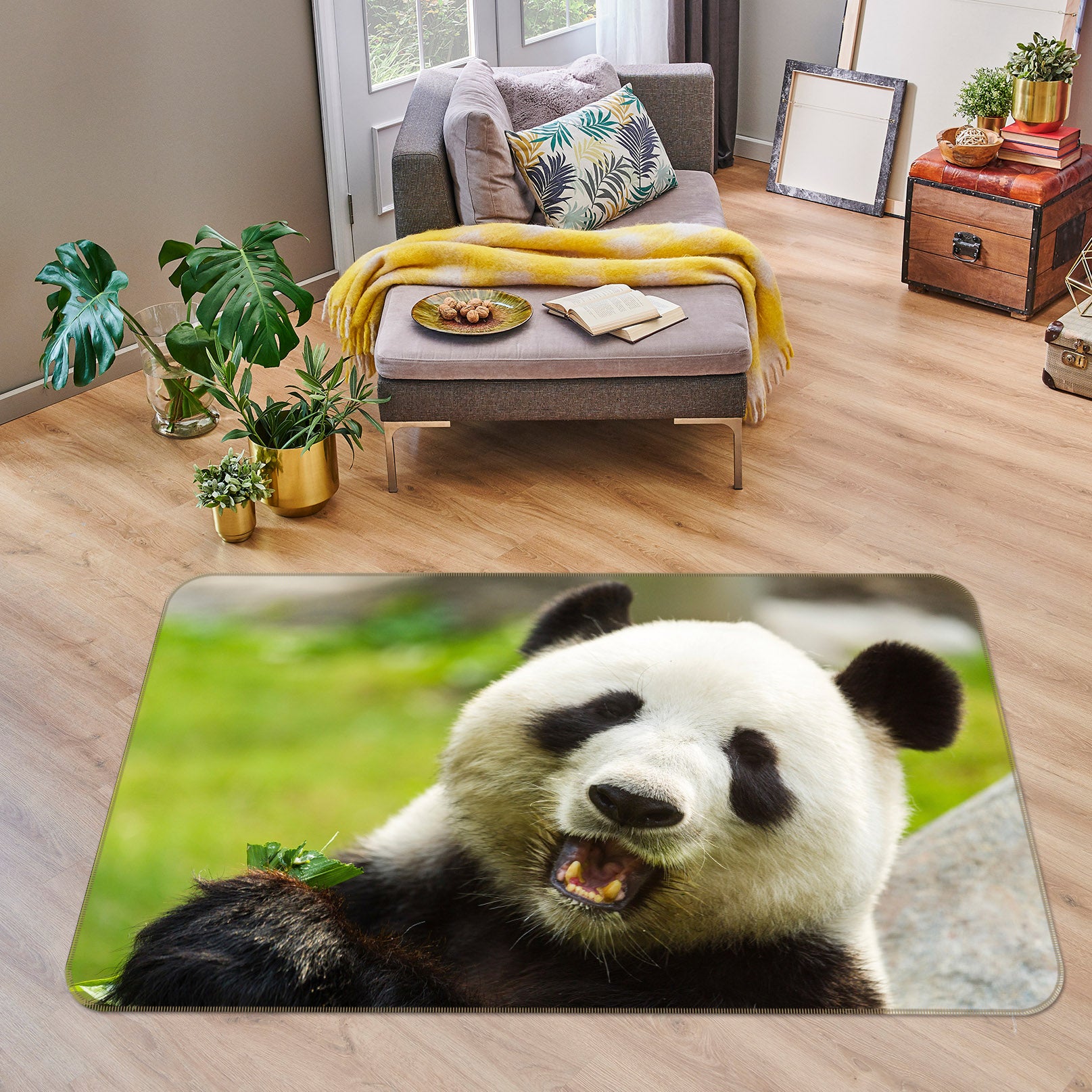 3D Cute Panda 113 Animal Non Slip Rug Mat
