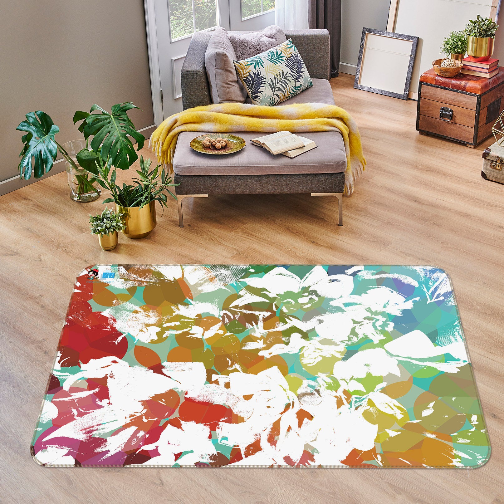 3D Color Pattern 19147 Shandra Smith Rug Non Slip Rug Mat