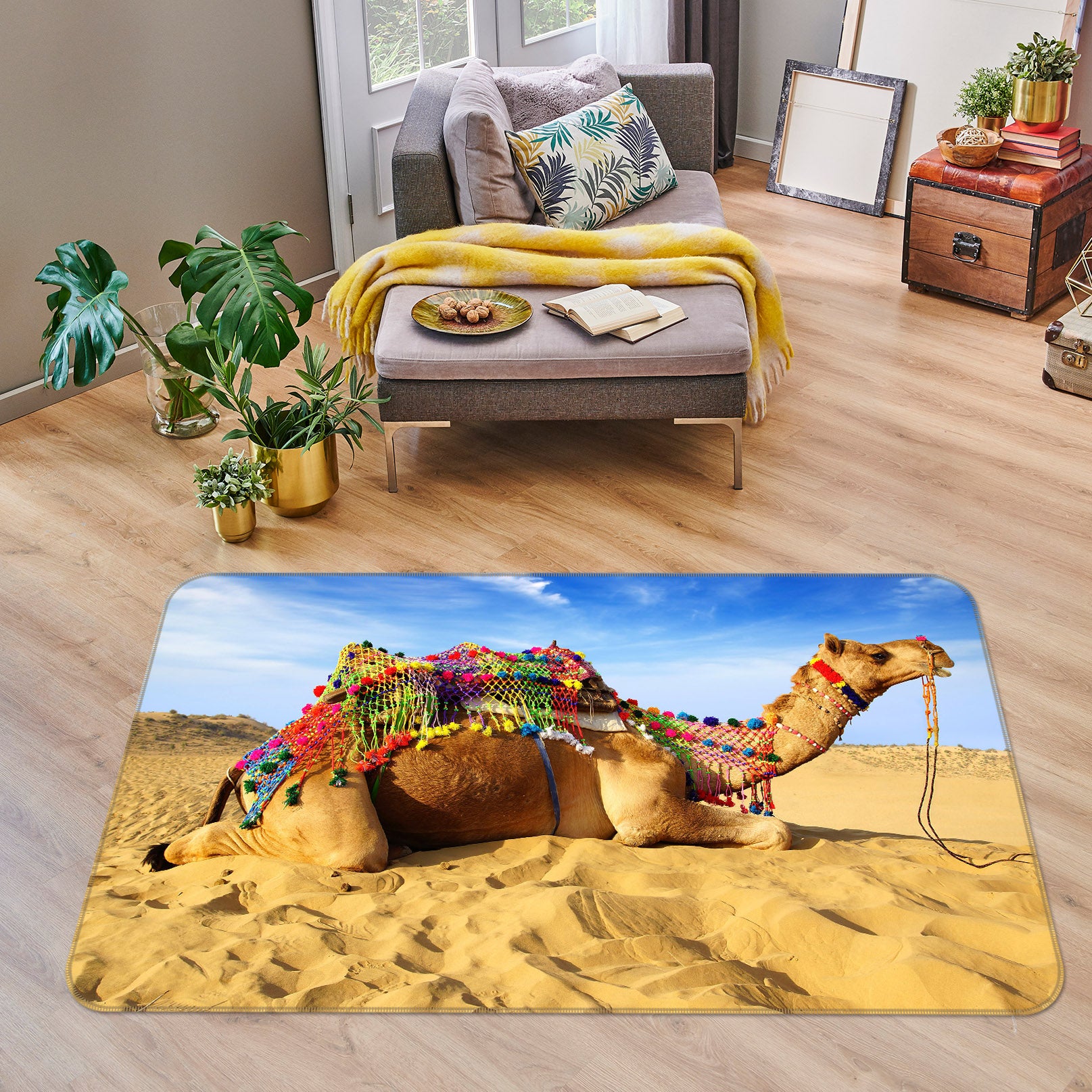 3D Desert Camel 052 Animal Non Slip Rug Mat