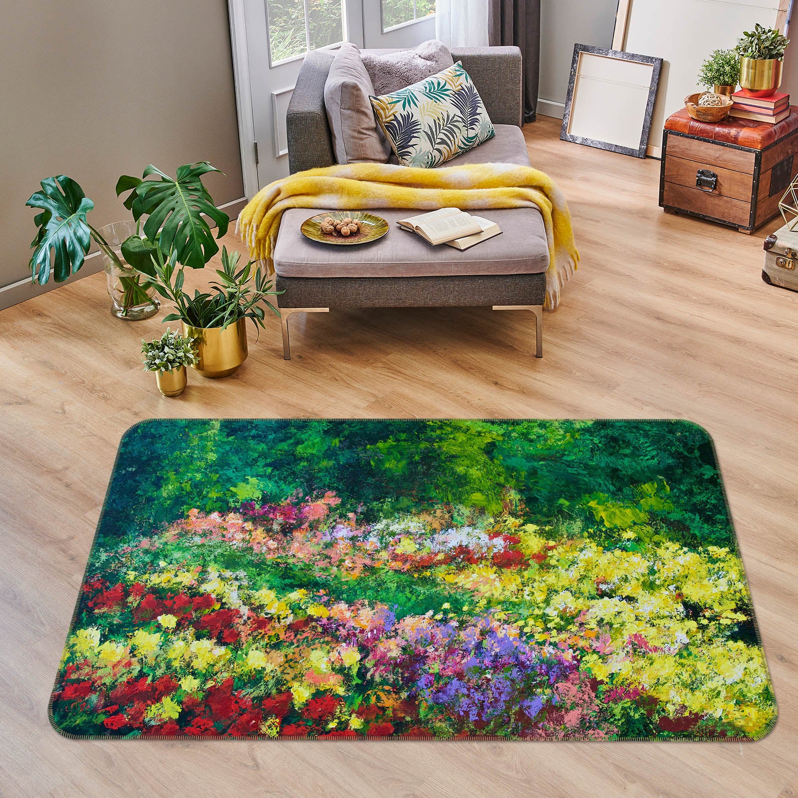 3D Garden 1007 Allan P. Friedlander Rug Non Slip Rug Mat