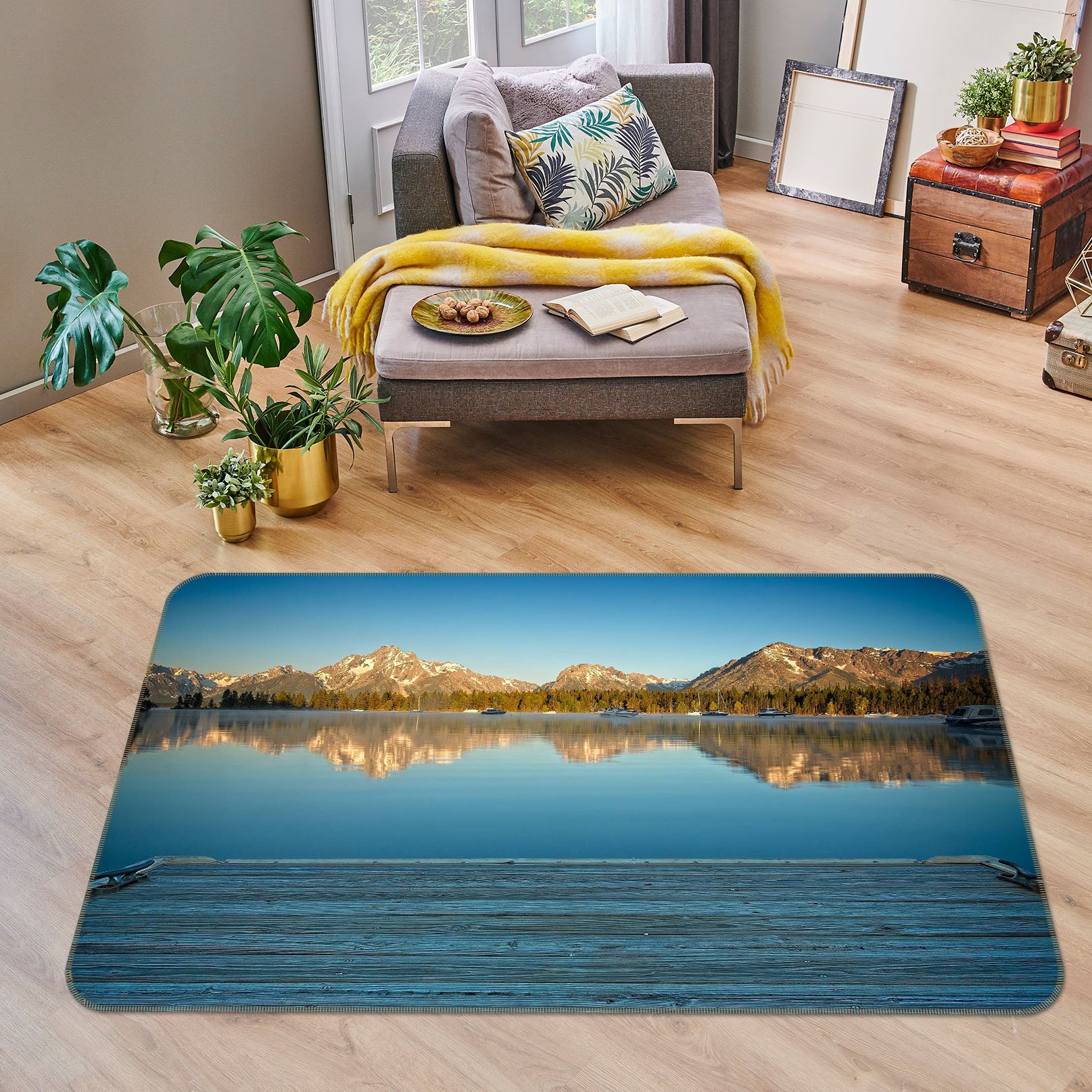 3D Mountain Peak 1105 Kathy Barefield Rug Non Slip Rug Mat