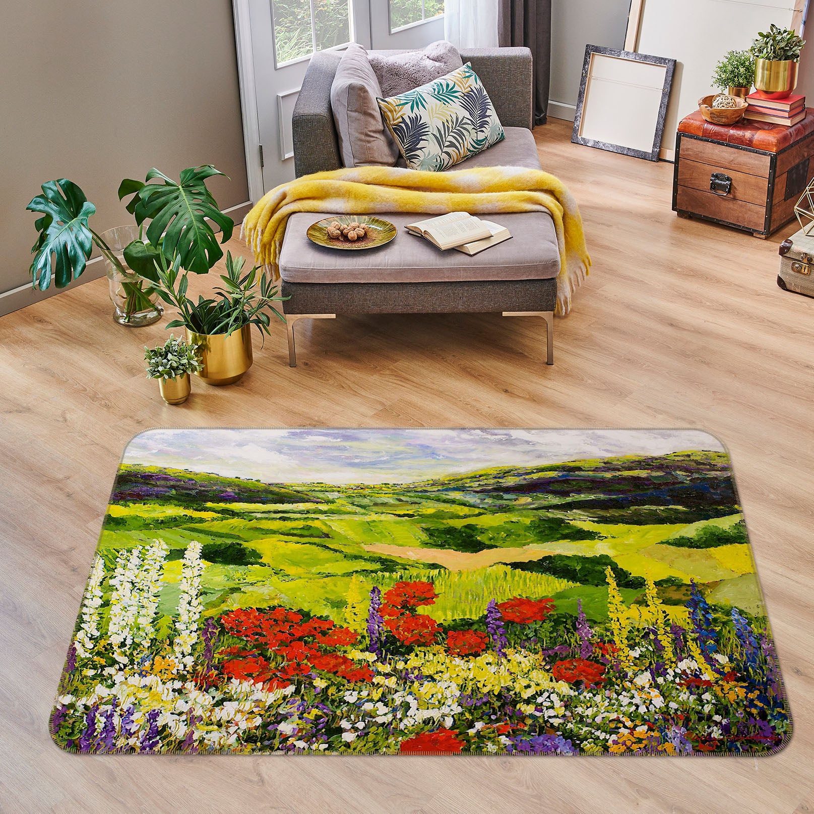 3D Garden Aroma 1042 Allan P. Friedlander Rug Non Slip Rug Mat