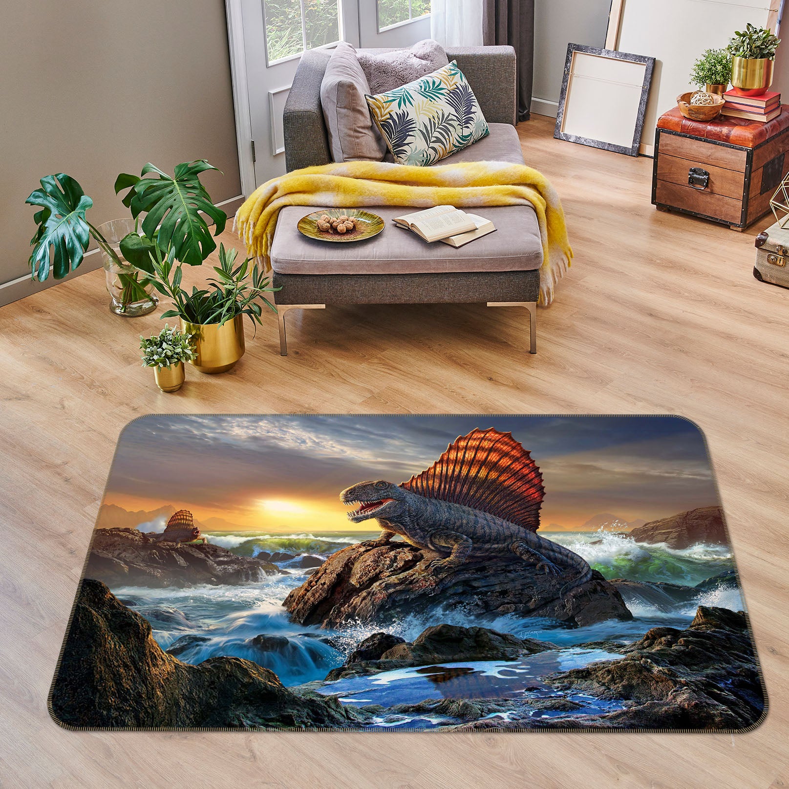 3D Millennium Turtle 1054 Jerry LoFaro Rug Non Slip Rug Mat