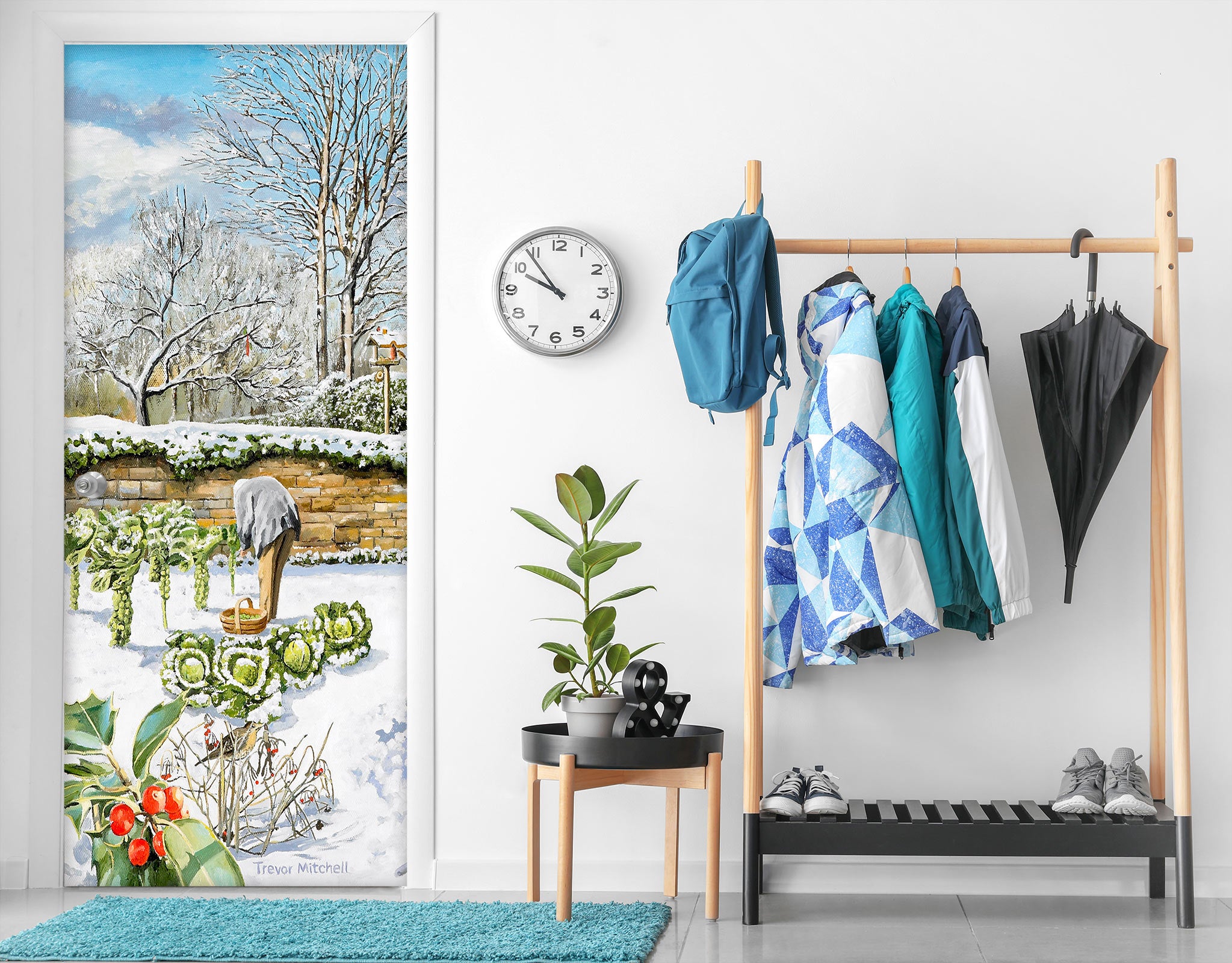 3D Snow Vegetable 10309 Trevor Mitchell Door Mural