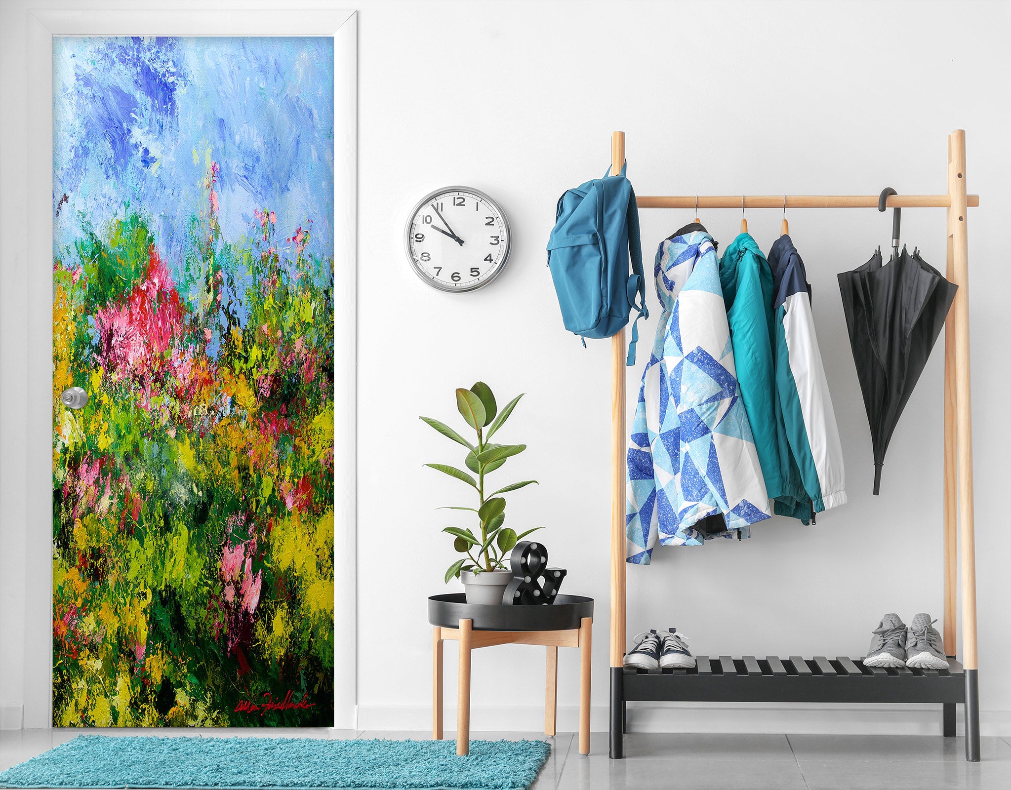 3D Grove Flowers 93109 Allan P. Friedlander Door Mural